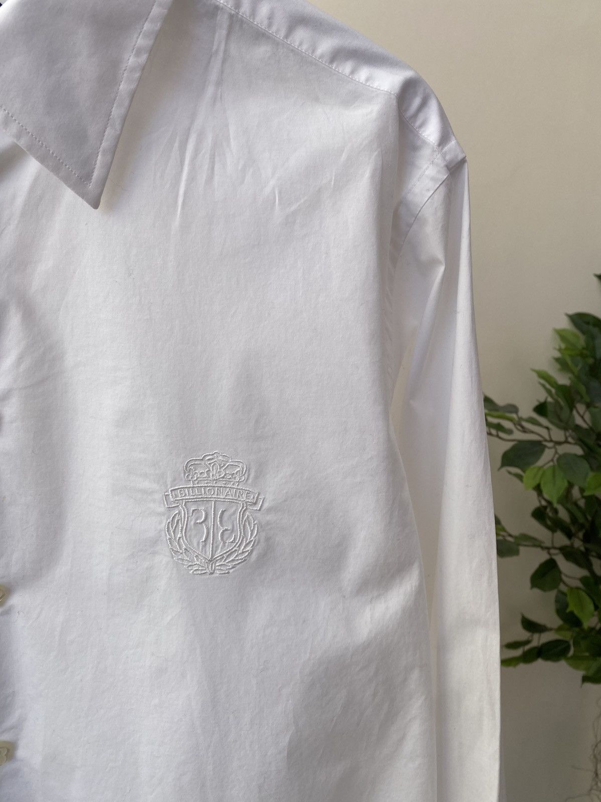 Billionaire Couture Vintage Billionaire White Luxury Button Up Shirt Size US XL / EU 56 / 4 - 4 Thumbnail