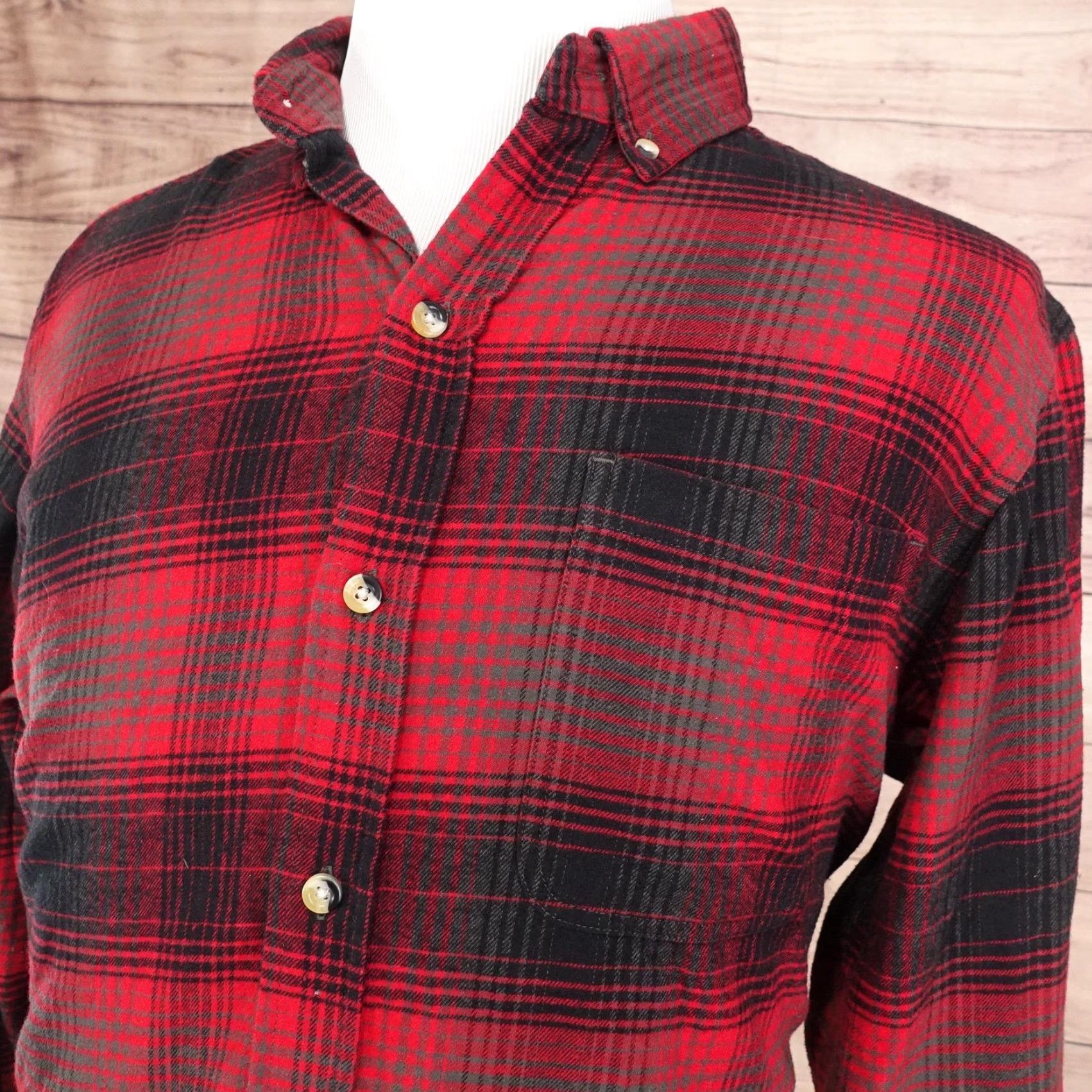 Vintage VINTAGE Hobbs Creek Shirt Mens Large Flannel Button-Down Long Sleeve Plaid Cotton Outdoors Workwear Size US L / EU 52-54 / 3 - 2 Thumbnail