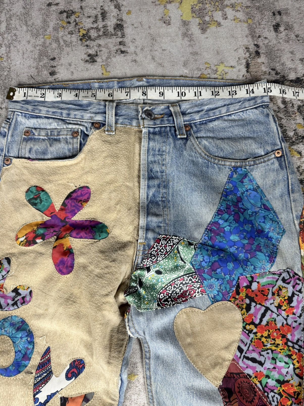 Junya Watanabe Vintage 80s Levis 501 Inspired Kapital Sashiko Boro Jeans Size US 30 / EU 46 - 4 Thumbnail