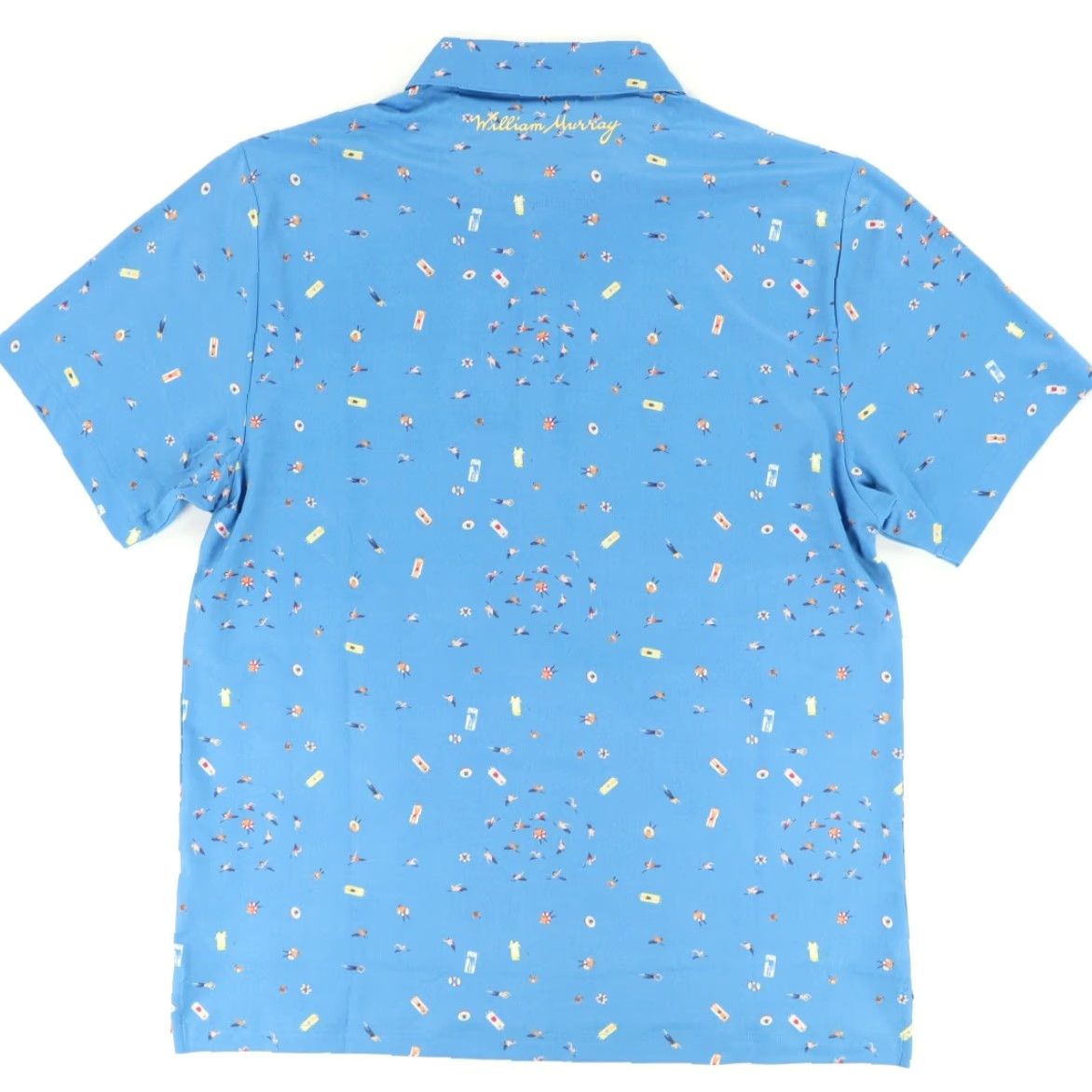 Vintage William Murray The Deep End Golf Stretch Polo Shirt Blue Men's L Shirt Size US L / EU 52-54 / 3 - 4 Thumbnail