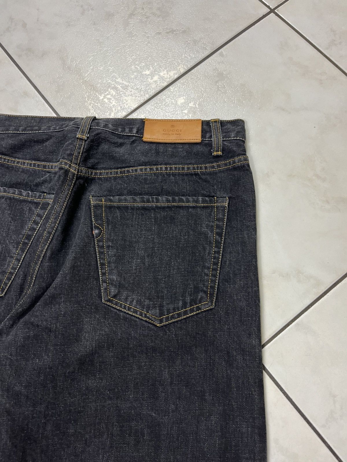 Gucci × Vintage Vintage Gucci regular dark goth raw denim jeans Size US 36 / EU 52 - 16 Thumbnail