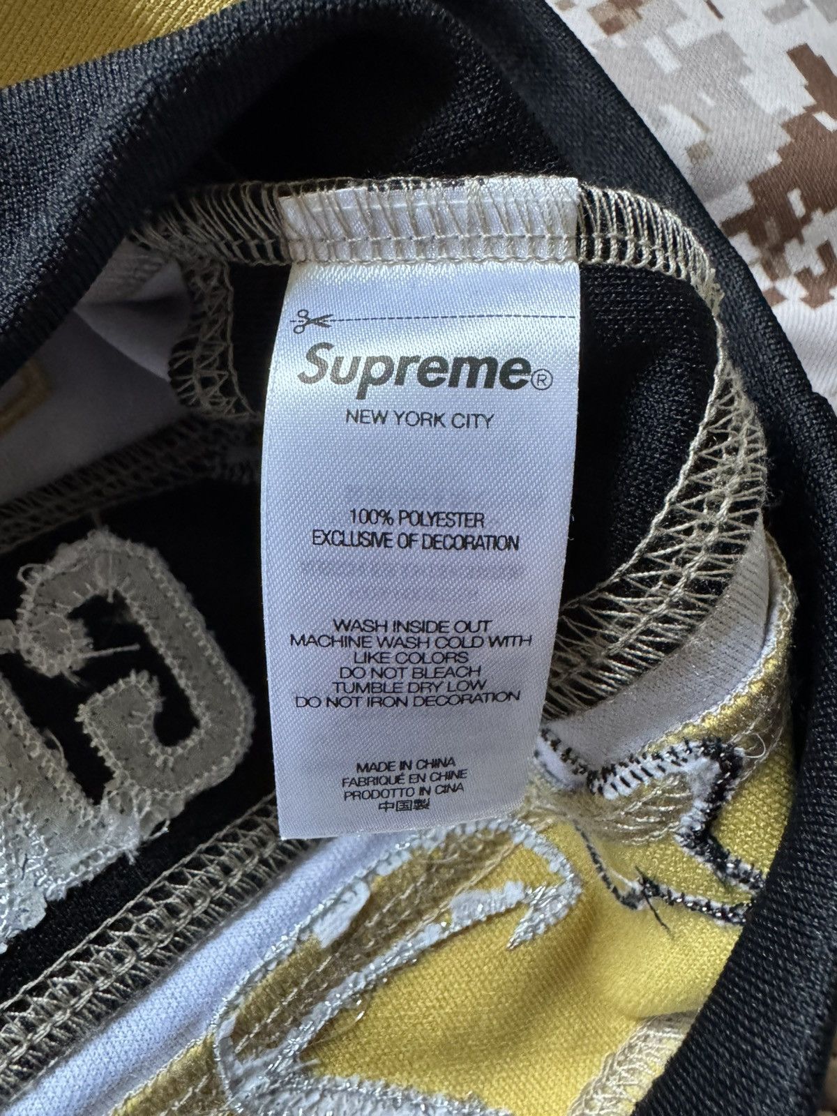 Supreme Supreme Fire & Ice Patches Hockey Jersey Camo Yellow Size US L / EU 52-54 / 3 - 19 Thumbnail