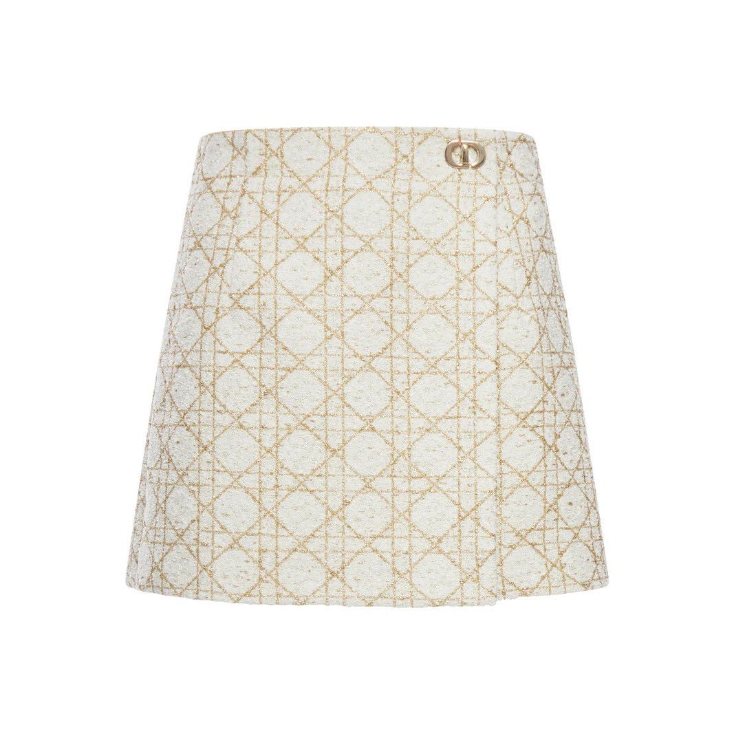DIOR MACROCANNAGE White Skirt New & Authentic (Women's size: