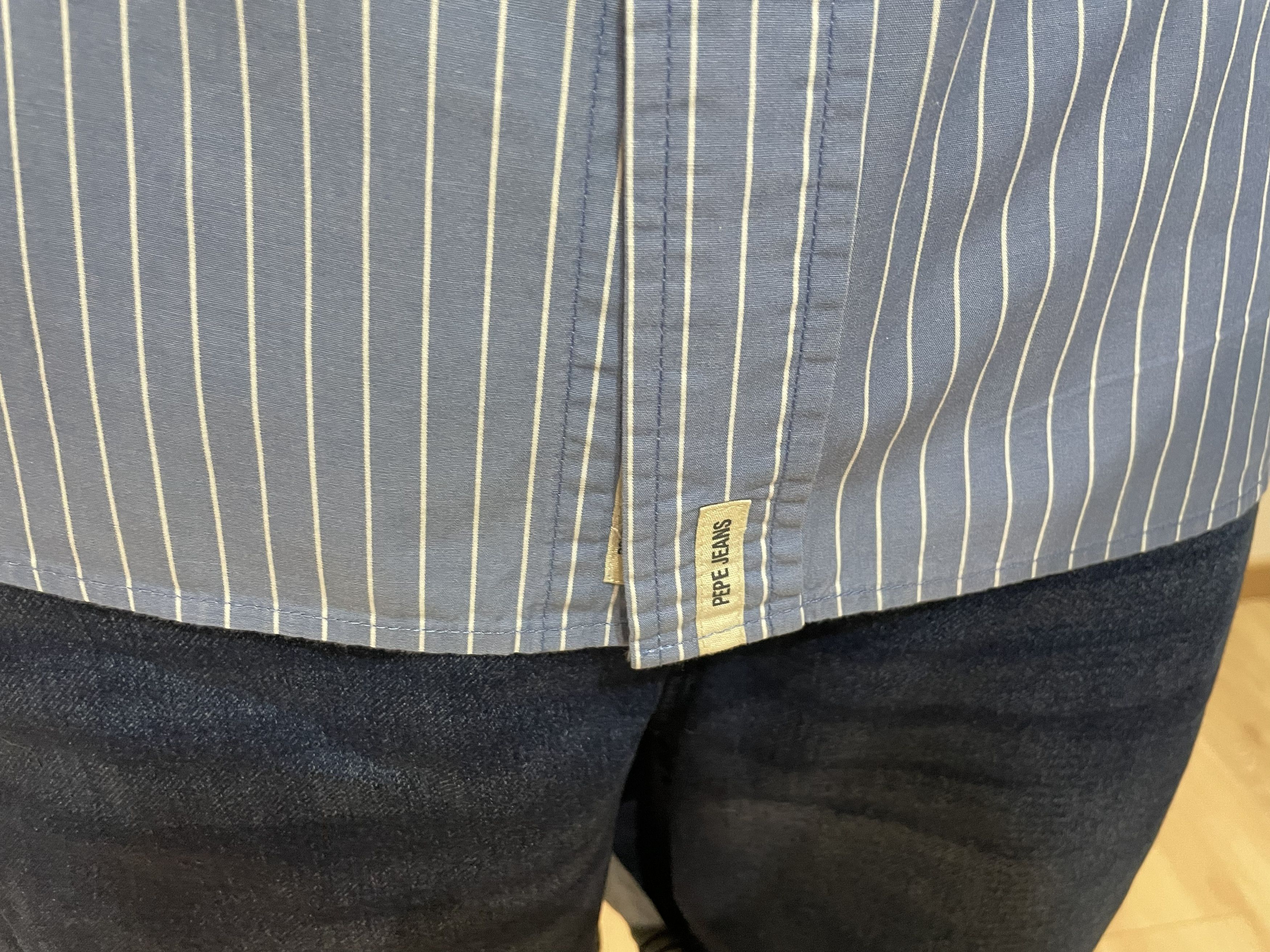 Pepe Jeans Pepe Jeans Slim Fit Striped Shirt - Blue/White - L Size US L / EU 52-54 / 3 - 16 Thumbnail