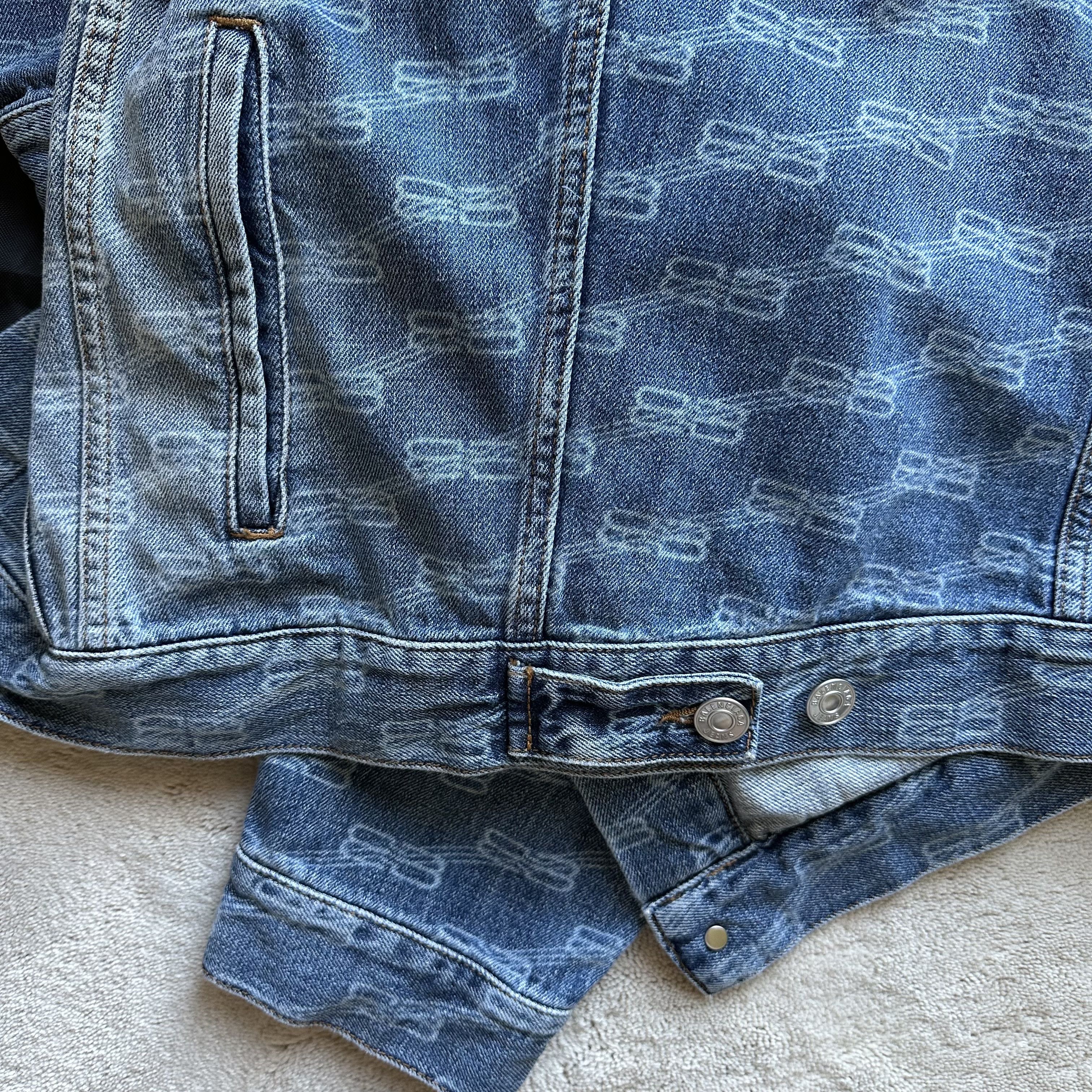 Balenciaga BALENCIAGA 'BB’ MONOGRAM Logo JACKET in ITALIAN DENIM Sz XS Size US XS / EU 42 / 0 - 8 Thumbnail