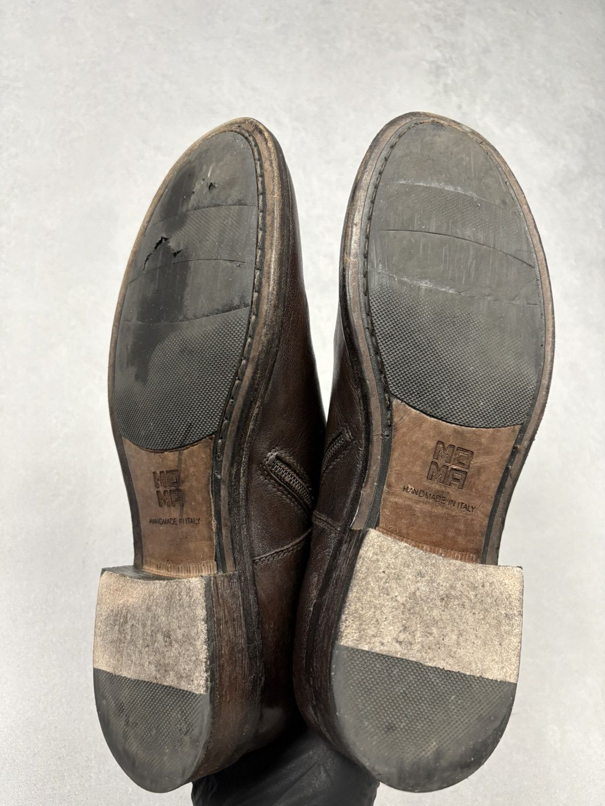 MoMA MOMA Handmade Distressed Brown Leather Zip Ankle Boots EU 41 Size US 8 / EU 41 - 4 Thumbnail