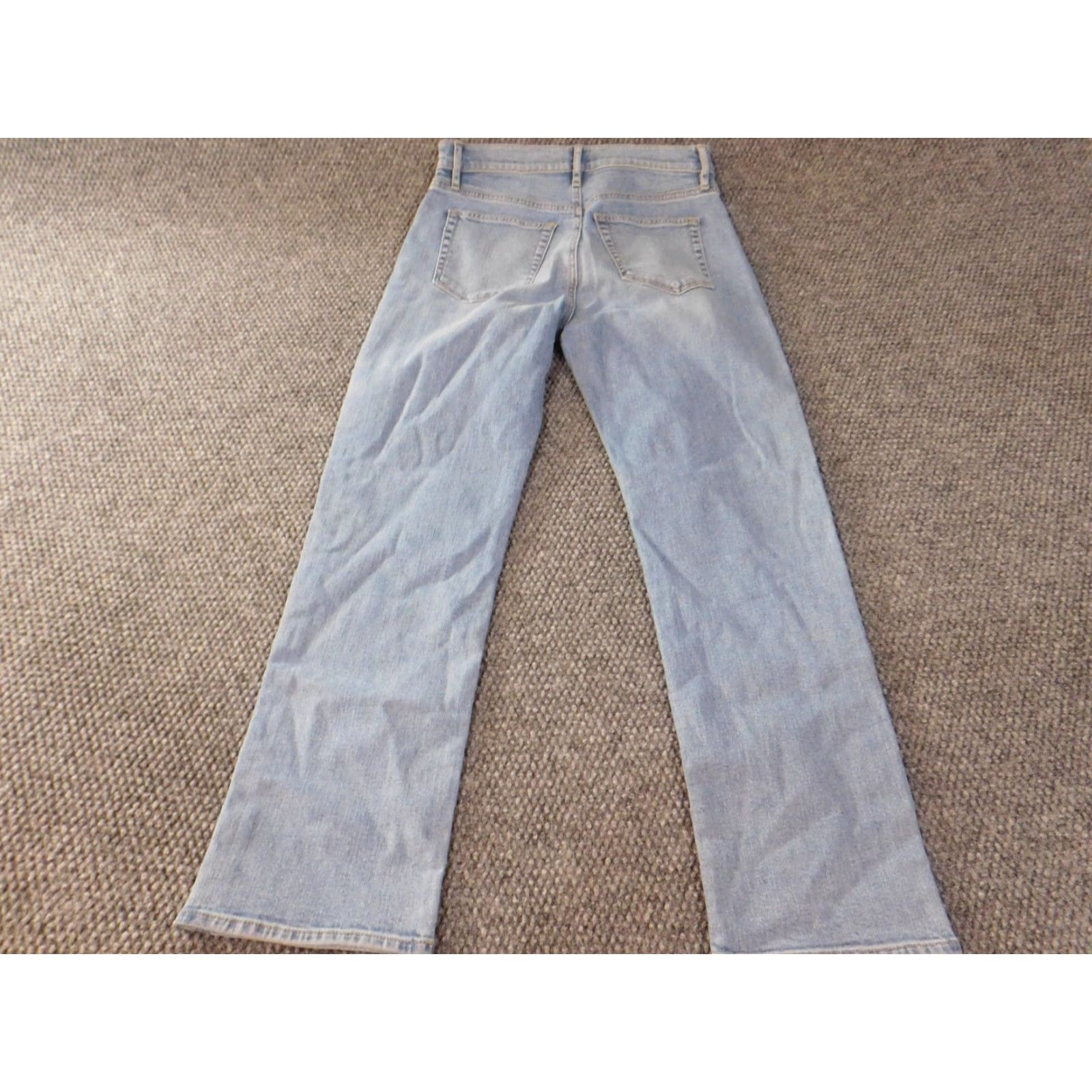 Loft LOFT Jeans size 2 blue straight Womens Regular denim Zip pockets stretch light wash 27in inseam 28in waist Modern 90s none? Size 26" / US 2 / IT 38 - 7 Thumbnail