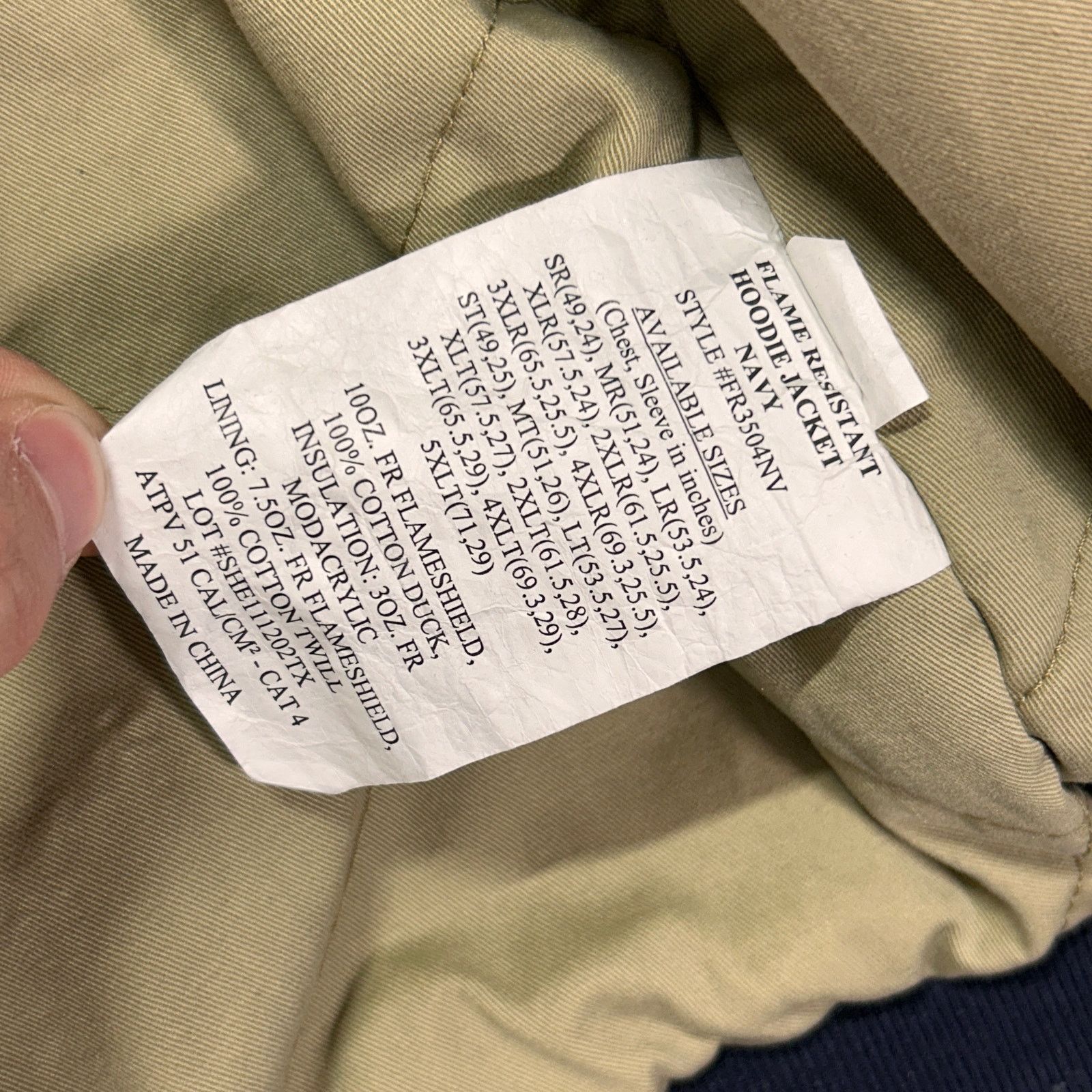 Other Rasco FR3504NV Flame Resistant CAT 4 work canvas jacket 2XL Size US XXL / EU 58 / 5 - 8 Thumbnail