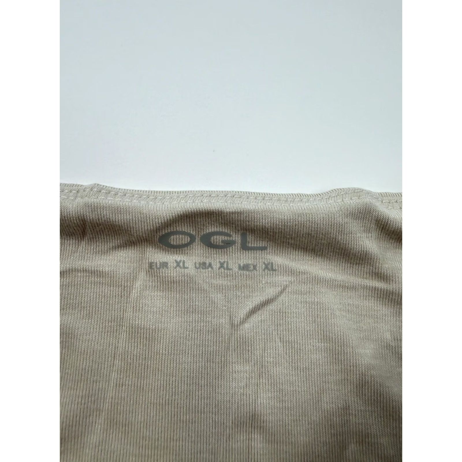 Vintage OGL Tank Top Womens XL Beige Scoop Neck Stretch Jersey Cami Summer Basic Size XL / US 12-14 / IT 48-50 - 3 Thumbnail
