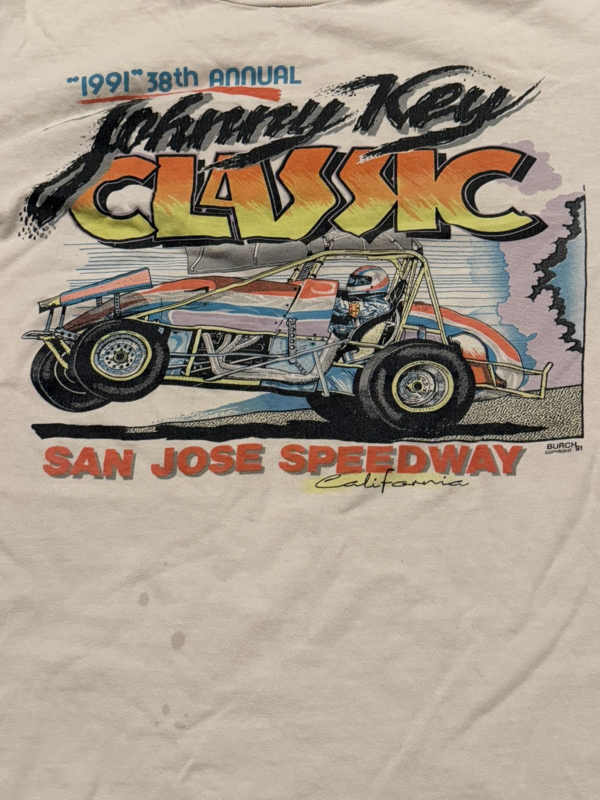 Carhartt Vintage 1991 Johnny Key Classic San Jose Speedway T-Shirt Size US L / EU 52-54 / 3 - 2 Thumbnail