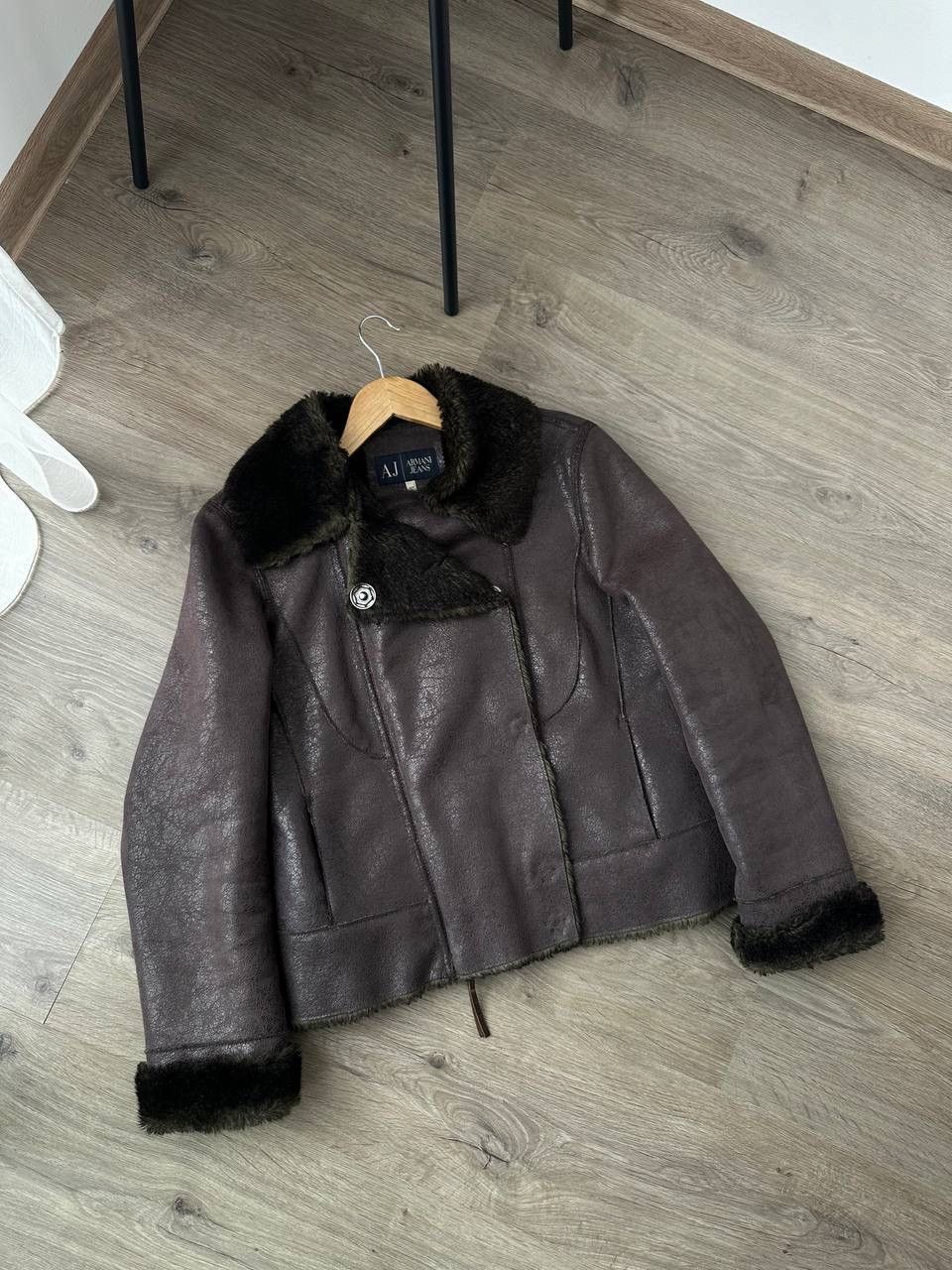 Vintage Armani Jeans Faux Fur Womesn Jacket