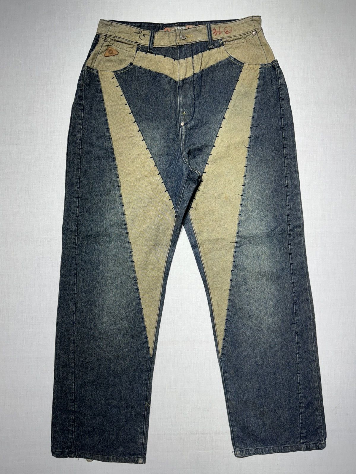 Southpole AKADEMIKS CRAZY PATCHWORK JEANS 🥵(008) Size US 34 / EU 50 - 1 Thumbnail
