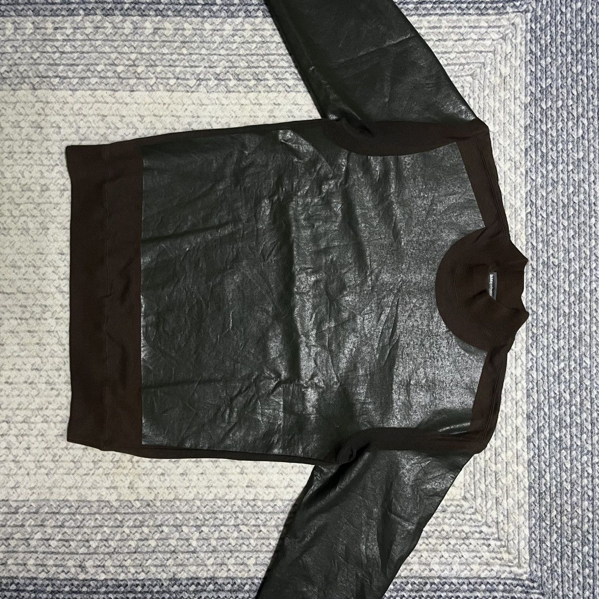 Issey Miyake Archival Vintage 80s Issey Miyake Leather-Look Pullover Size US S / EU 44-46 / 1 - 4 Thumbnail