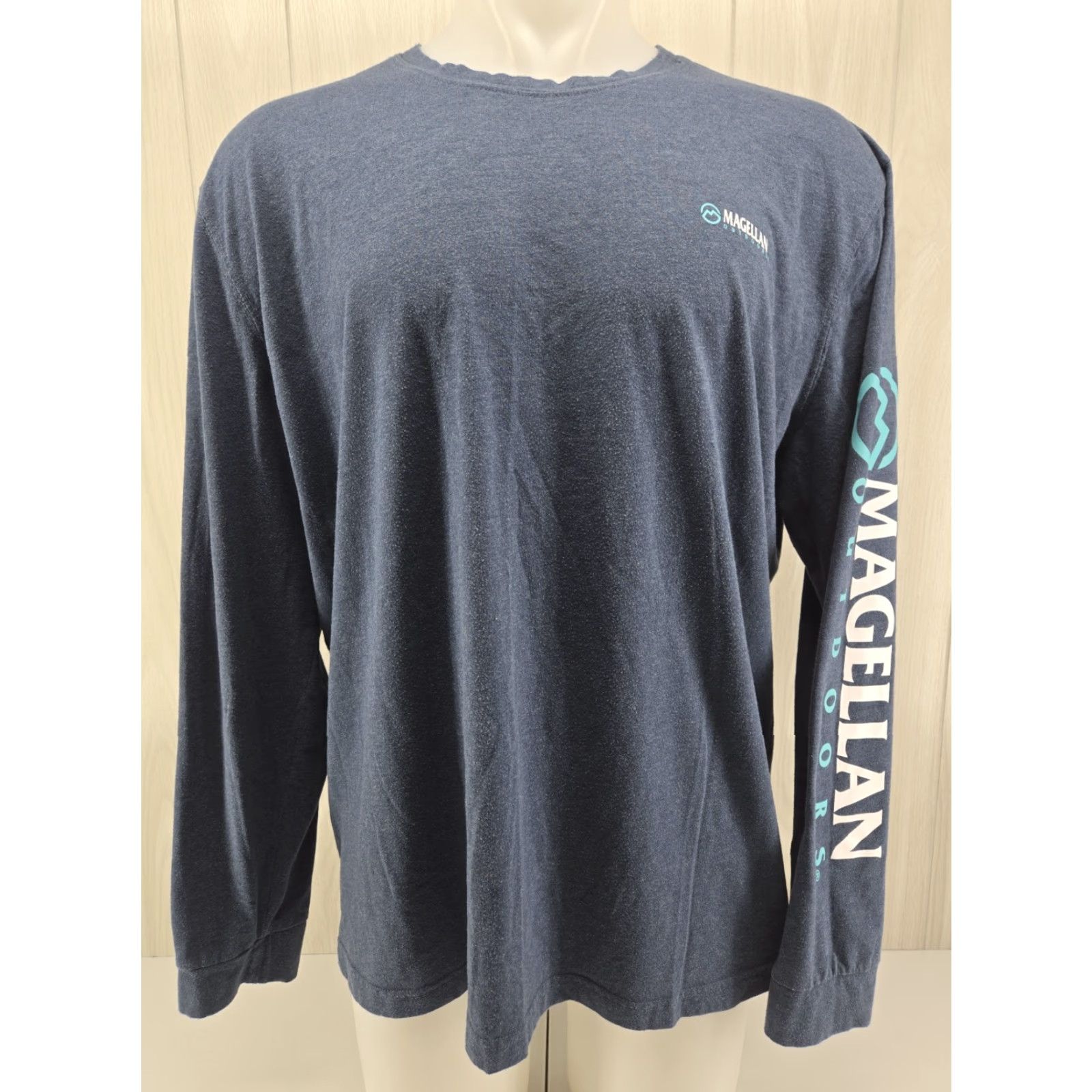 Vintage Magellan T-Shirt Mens 2XL Blue Classic Fit Long Sleeve Outdoors Sz 2XL Size US XXL / EU 58 / 5 - 2 Thumbnail
