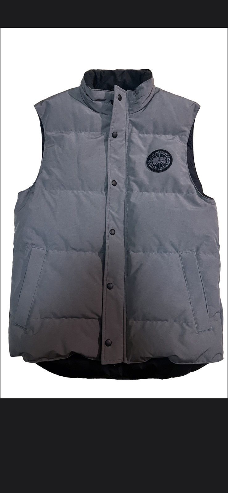 image of Canada Goose Garson Vest Black Label in Grey, Men's (Size Medium)