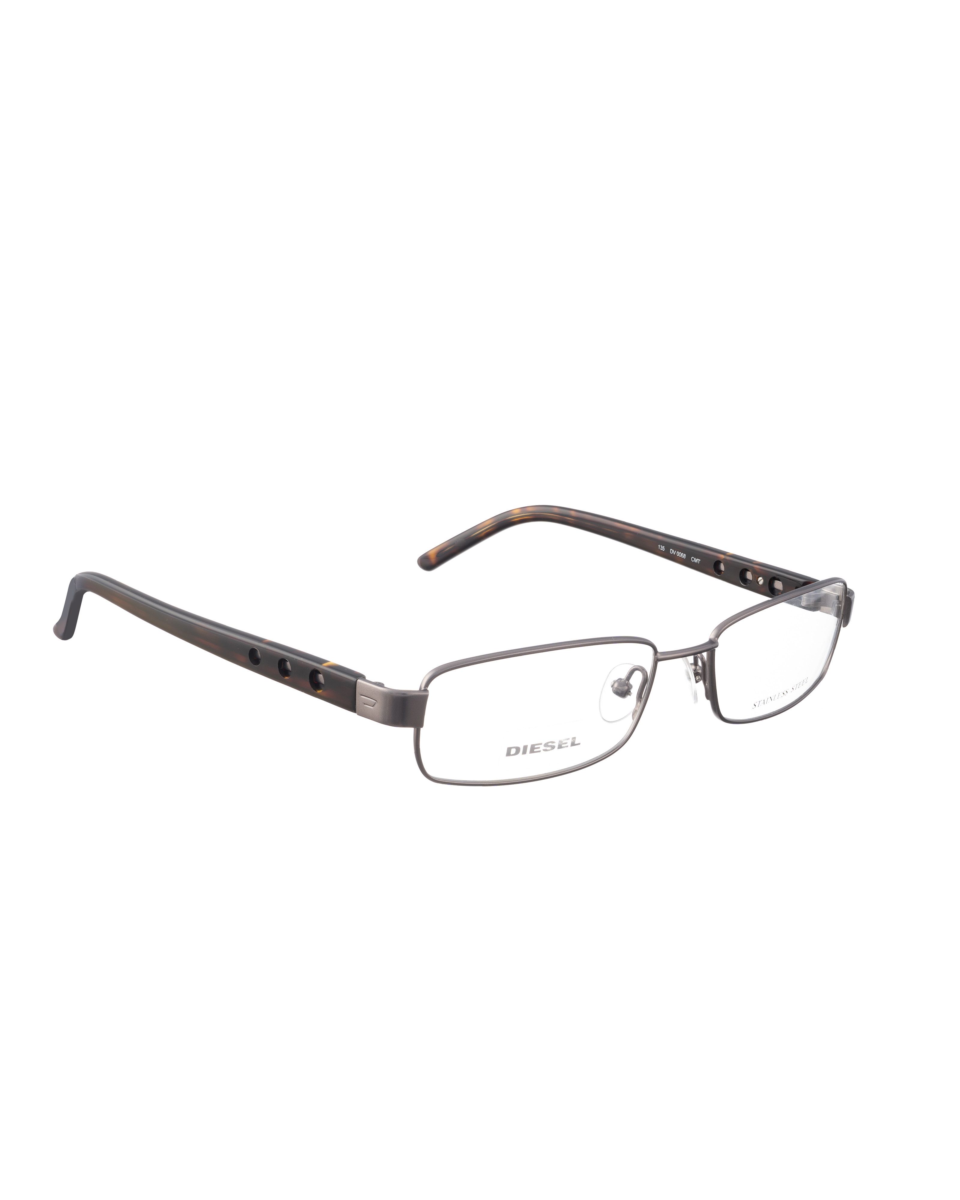 Diesel Diesel 00s Black Havana & Metal Glasses with Little Cut Outs Size ONE SIZE - 1 Thumbnail
