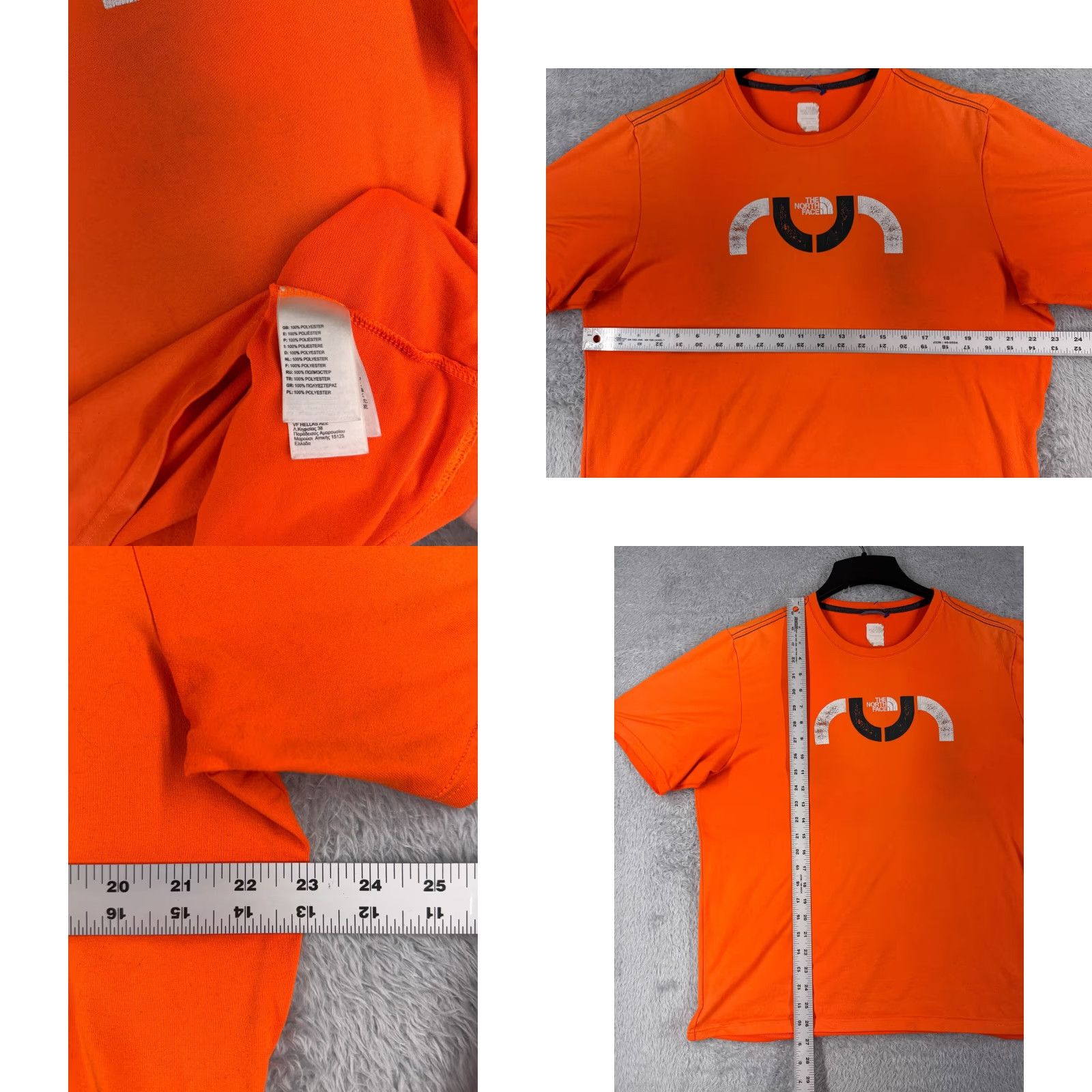 The North Face VINTAGE The North Face Shirt Men L Orange Short Sleeve Crew Neck Polyester Size US L / EU 52-54 / 3 - 8 Thumbnail