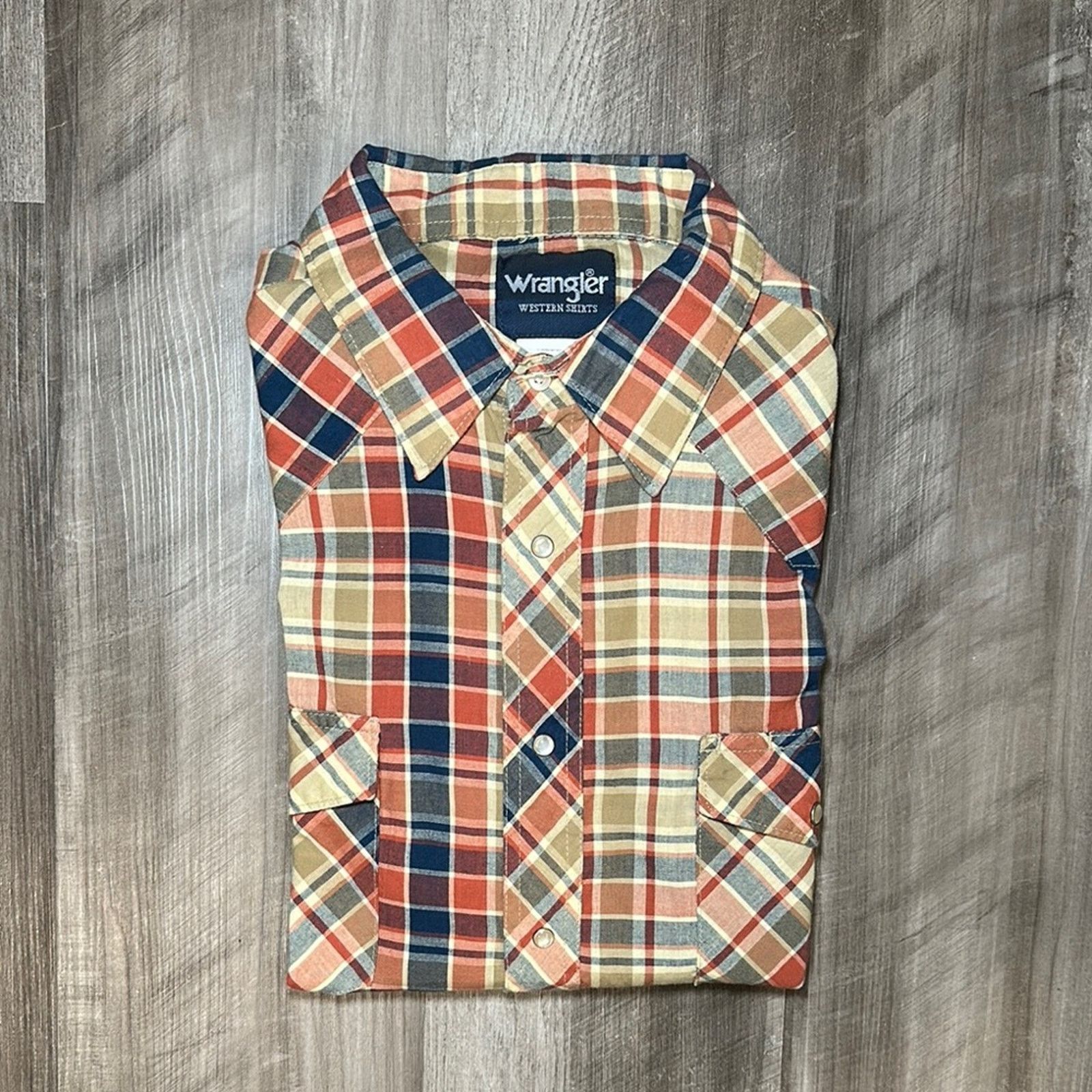 Wrangler Wrangler Western Long Sleeve Pearl Snap Button - XL Size US XL / EU 56 / 4 - 1 Thumbnail