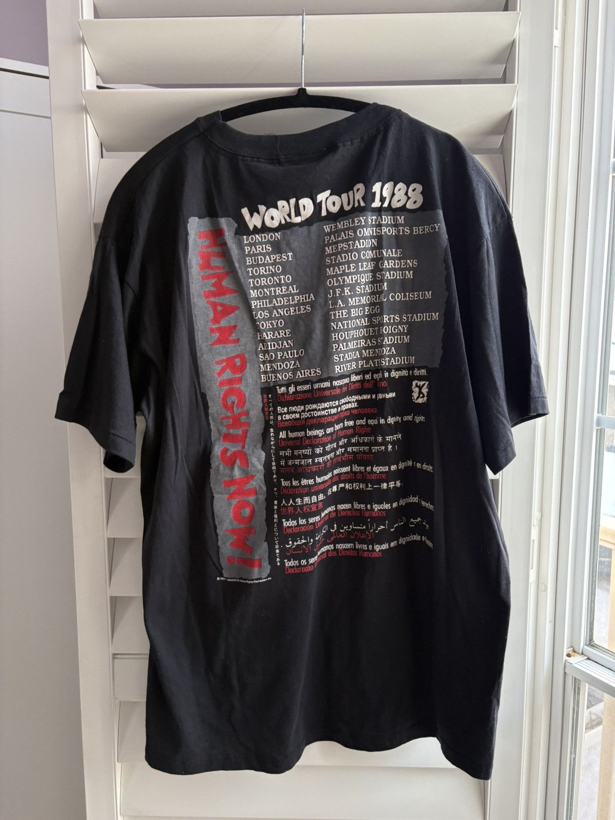 Reebok × Vintage VTG 1988 Human Rights Now Tour Concert T-Shirt Size US M / EU 48-50 / 2 - 6 Thumbnail