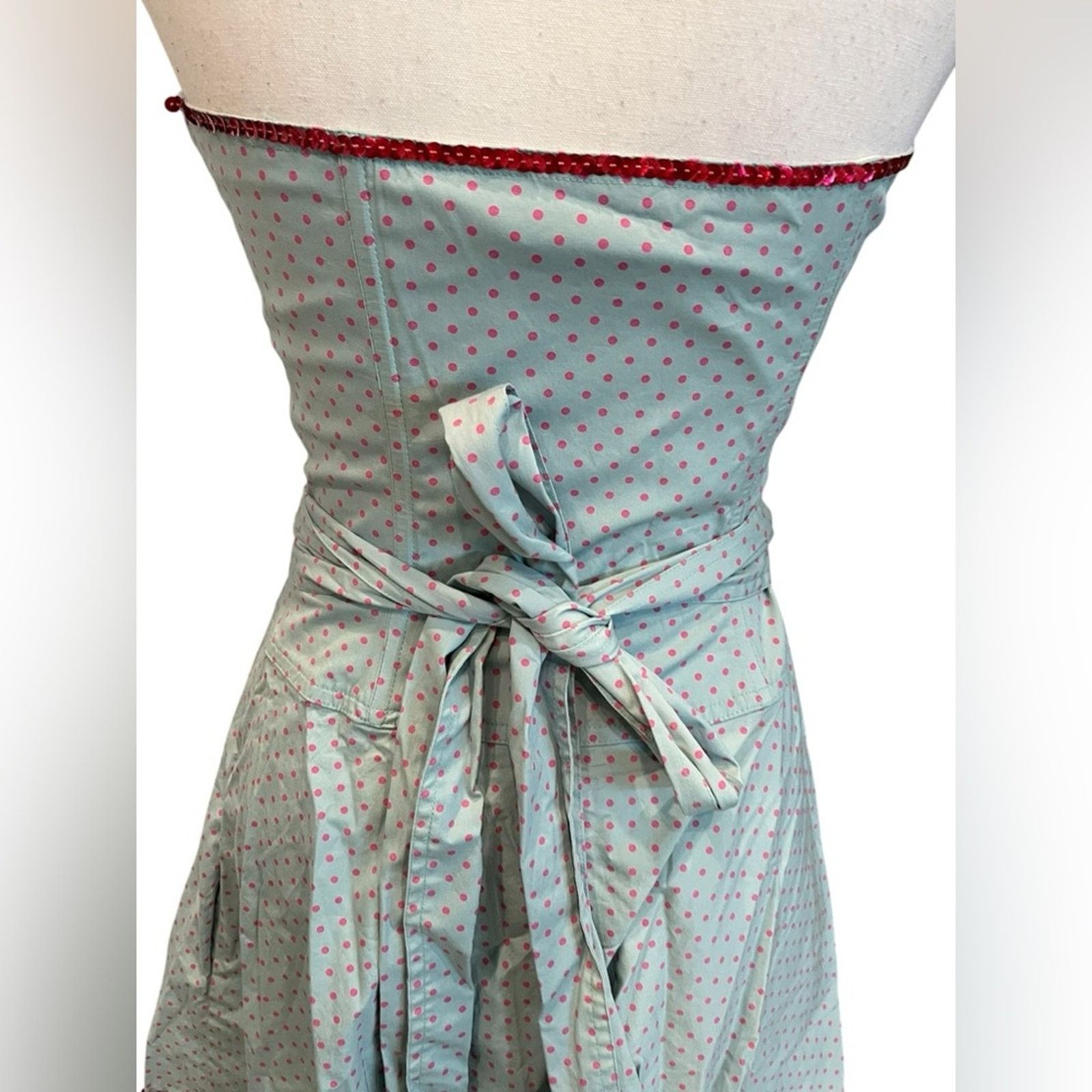 Betsey Johnson VTG Betsey Johnson NY Polka Dot Sequin Retro Pinup Dress Size M / US 6-8 / IT 42-44 - 5 Thumbnail