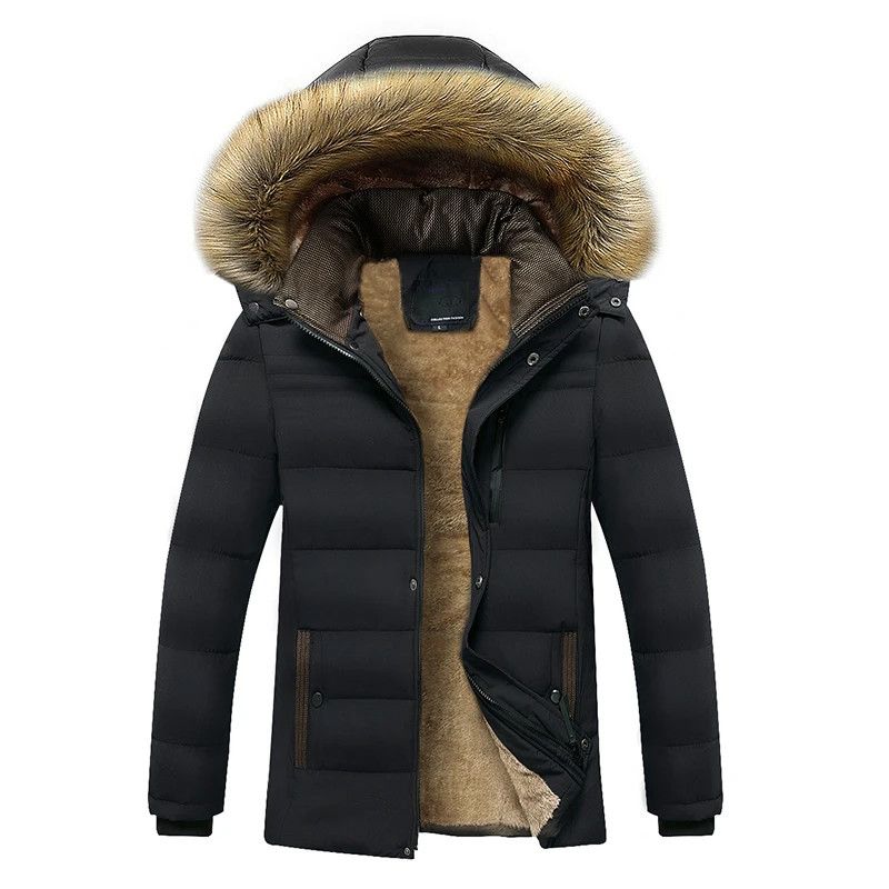 Japanese Brand Hooded Fur Collar Thick Fleece Jacket Size US M / EU 48-50 / 2 - 1 Thumbnail