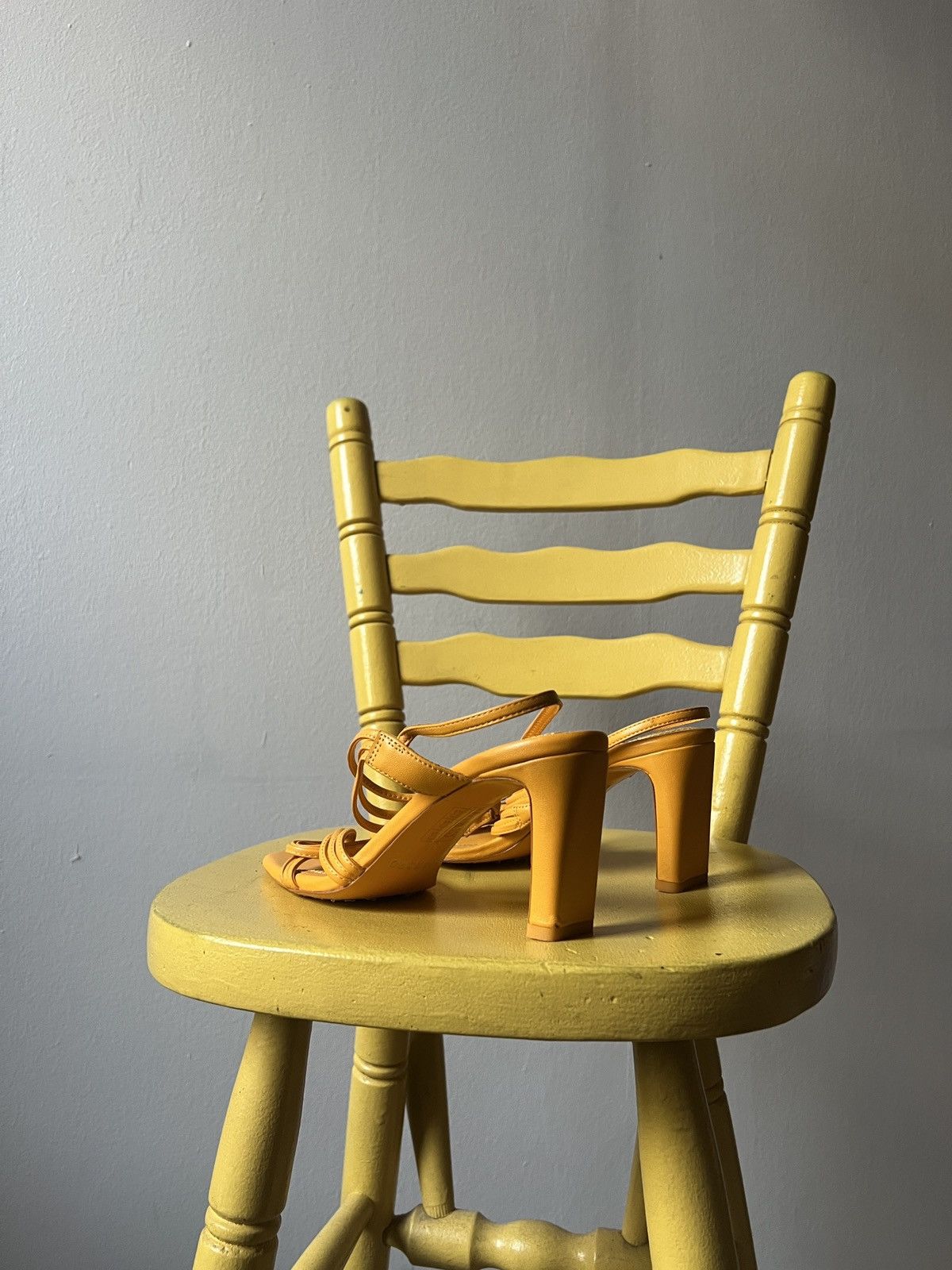 Sandro Sandro Paris Faye Yellow Open Heels Size US 8 / IT 38 - 3 Thumbnail