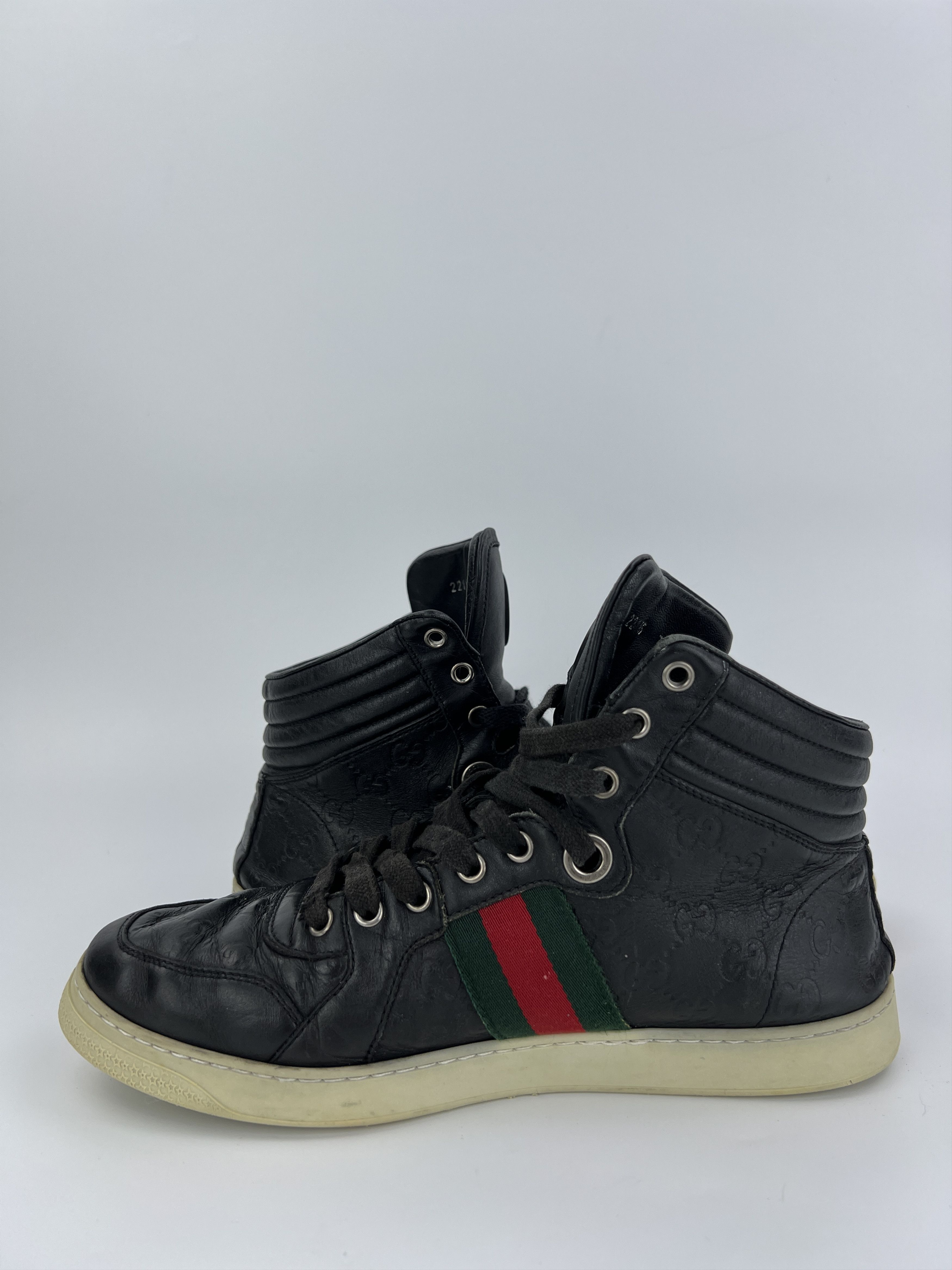 Gucci × Vintage Vintage Gucci GG Monogram Leather High Sneakers Size US 7.5 / EU 40-41 - 4 Thumbnail