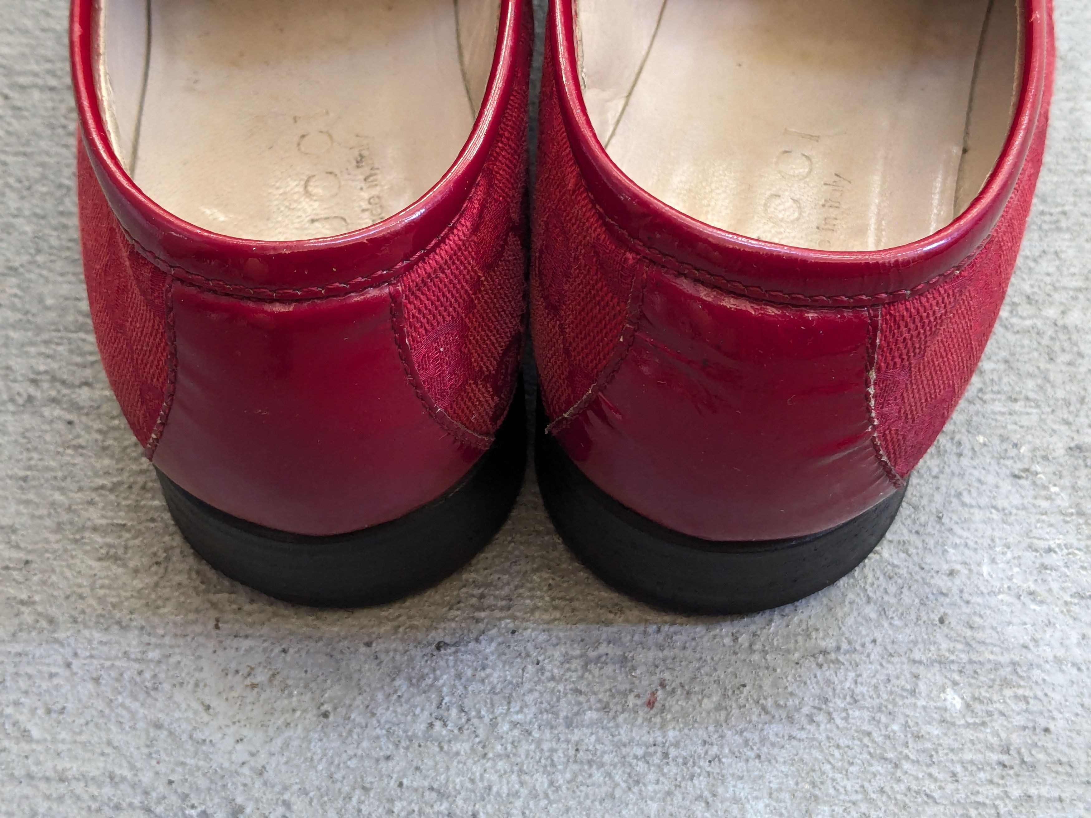 Gucci Gucci Horsebit Loafers Red 10 B Monogram Canvas Jacquard Size US 10 / IT 40 - 14 Thumbnail