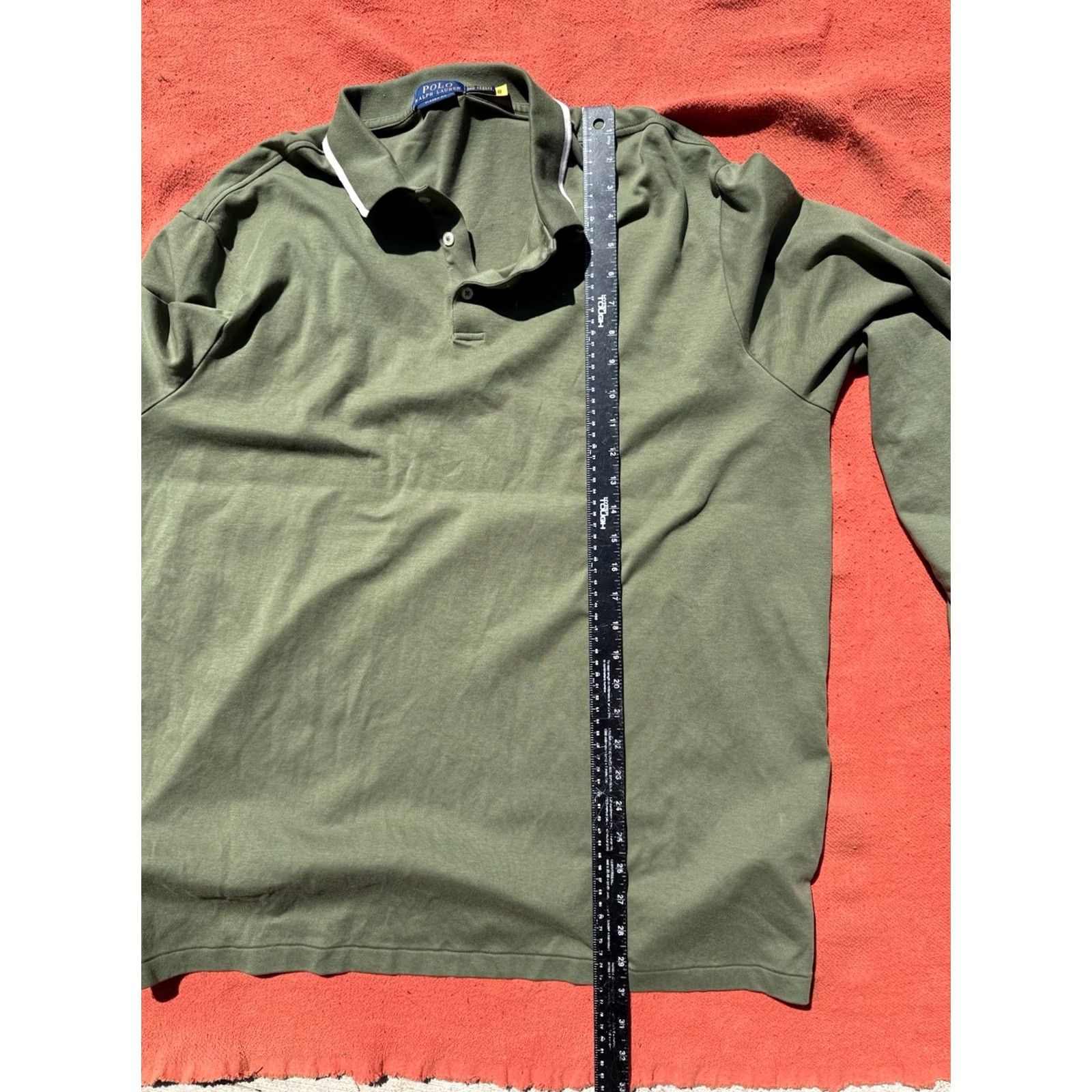 Polo Ralph Lauren Polo Ralph Lauren Polo Shirt Men Olive Green Long Sleeve Classic Fit 2XL Size US XXL / EU 58 / 5 - 4 Thumbnail