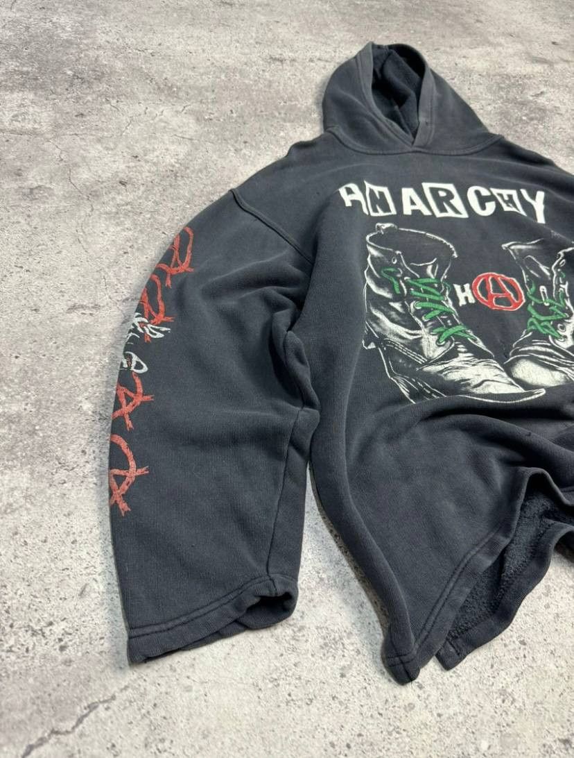 Japanese Brand × Vintage Anarchy Punks Not Daed Merch Faded Vintage Hoodie Size US L / EU 52-54 / 3 - 5 Thumbnail