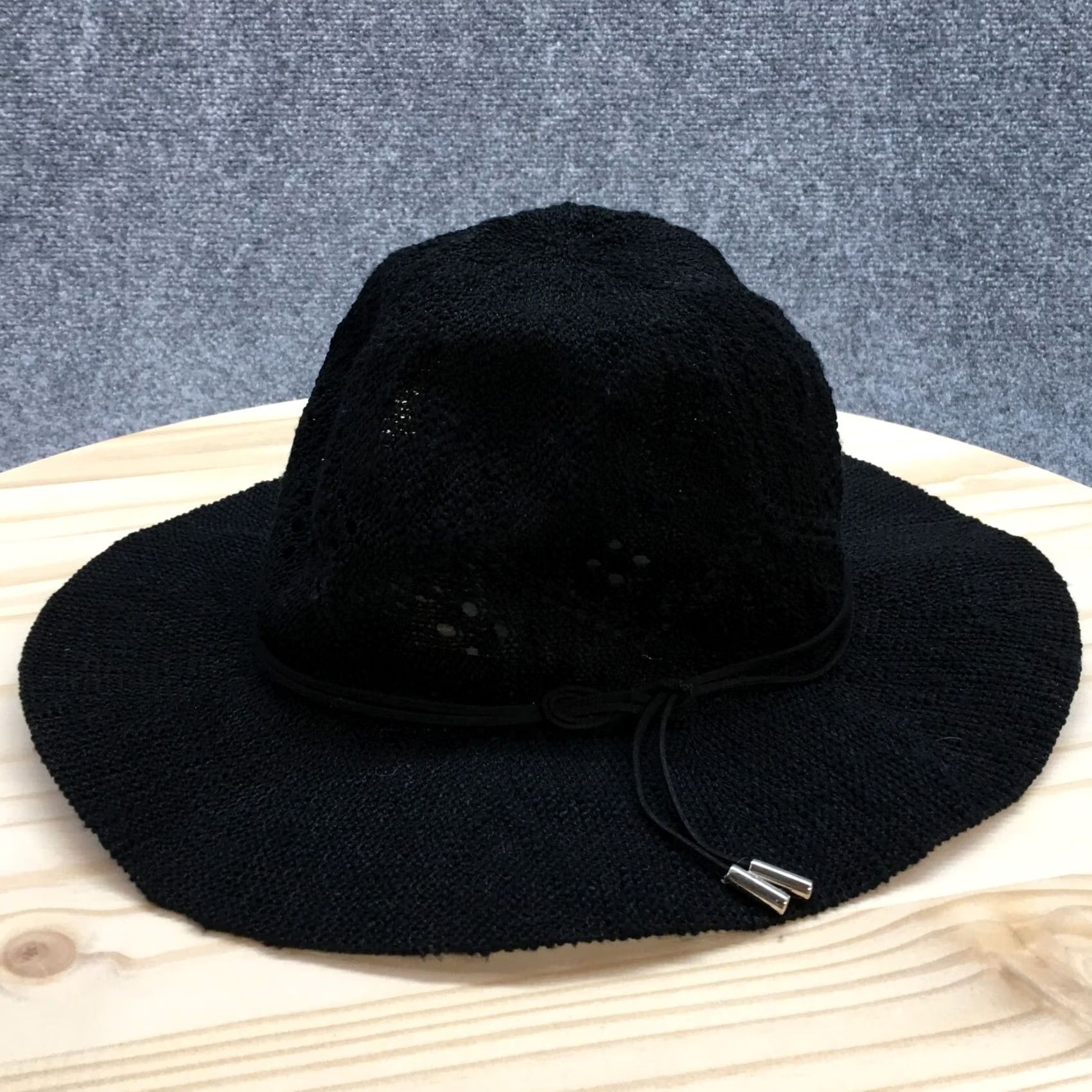 Vince Camuto Vince Camuto Panama Hat Womens Black One Size Adjustable Polyester Panama Hat Ladies Black One Size Size ONE SIZE - 2 Thumbnail