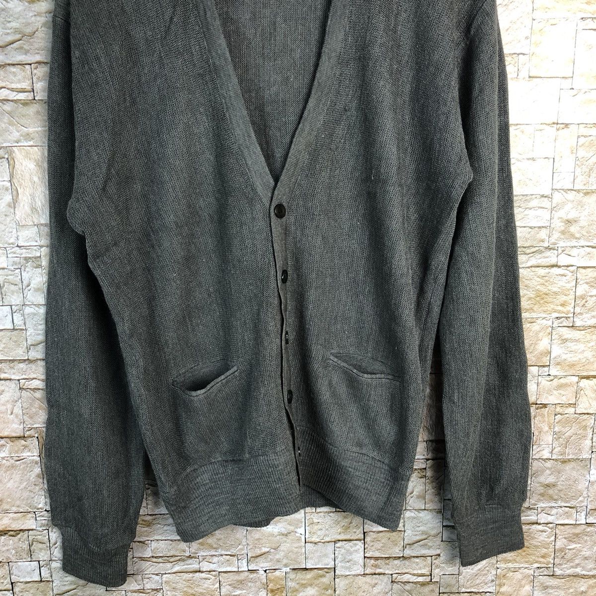 Japanese Brand Wayne Grey Cardigan Knitwear vintage japan #A271 Size US M / EU 48-50 / 2 - 3 Thumbnail