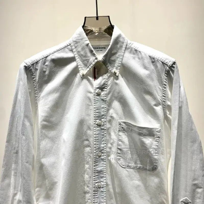 Thom Browne Thom Browne Classic White Cotton Dress Shirt . Size US M / EU 48-50 / 2 - 3 Thumbnail