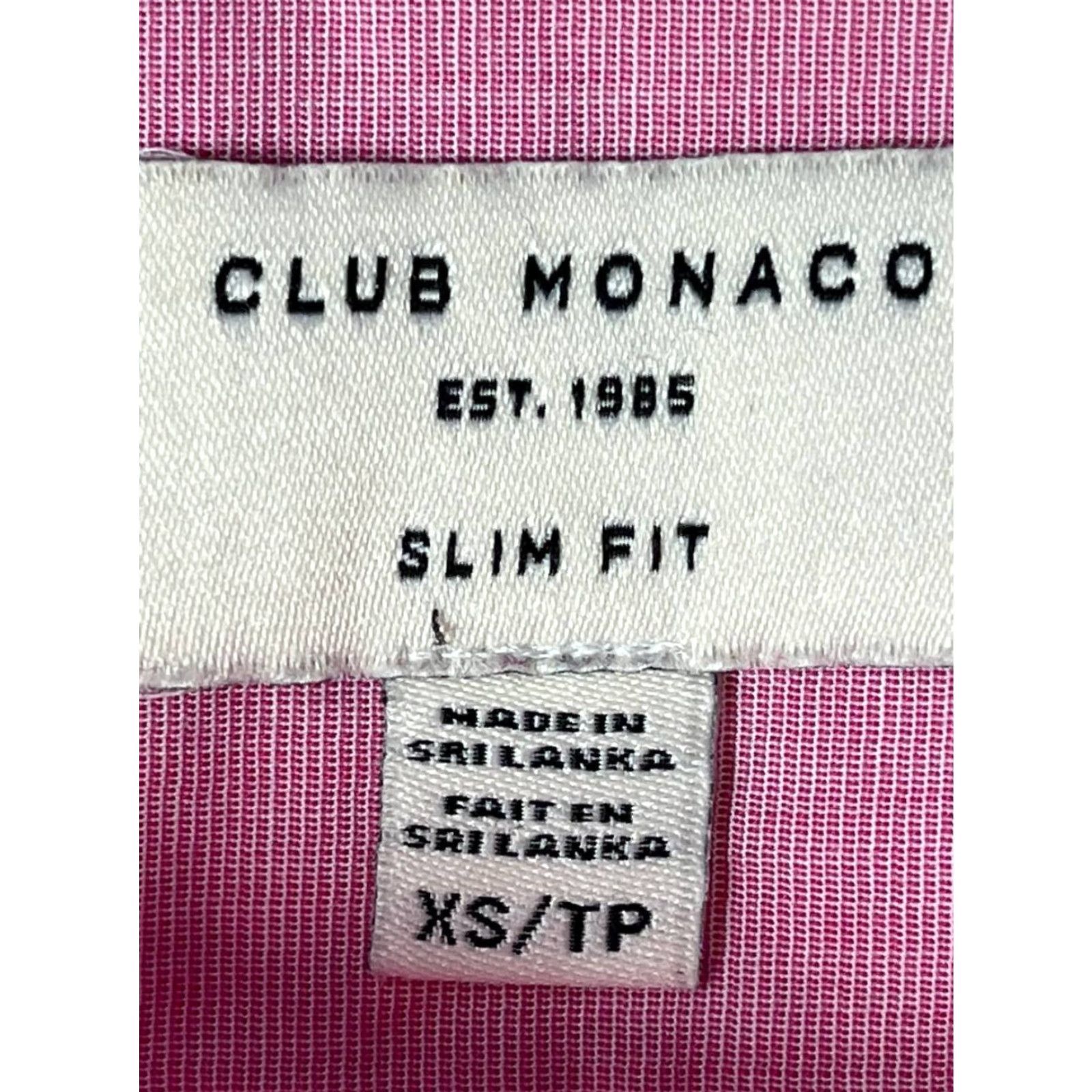 Club Monaco Club Mónaco Shirt men’s XS Long Sleeve 100% Cotton Button-Up Linen? (Note: Original specifies 100% Cotton but also Linen; maintain original words) Size 34R - 4 Thumbnail