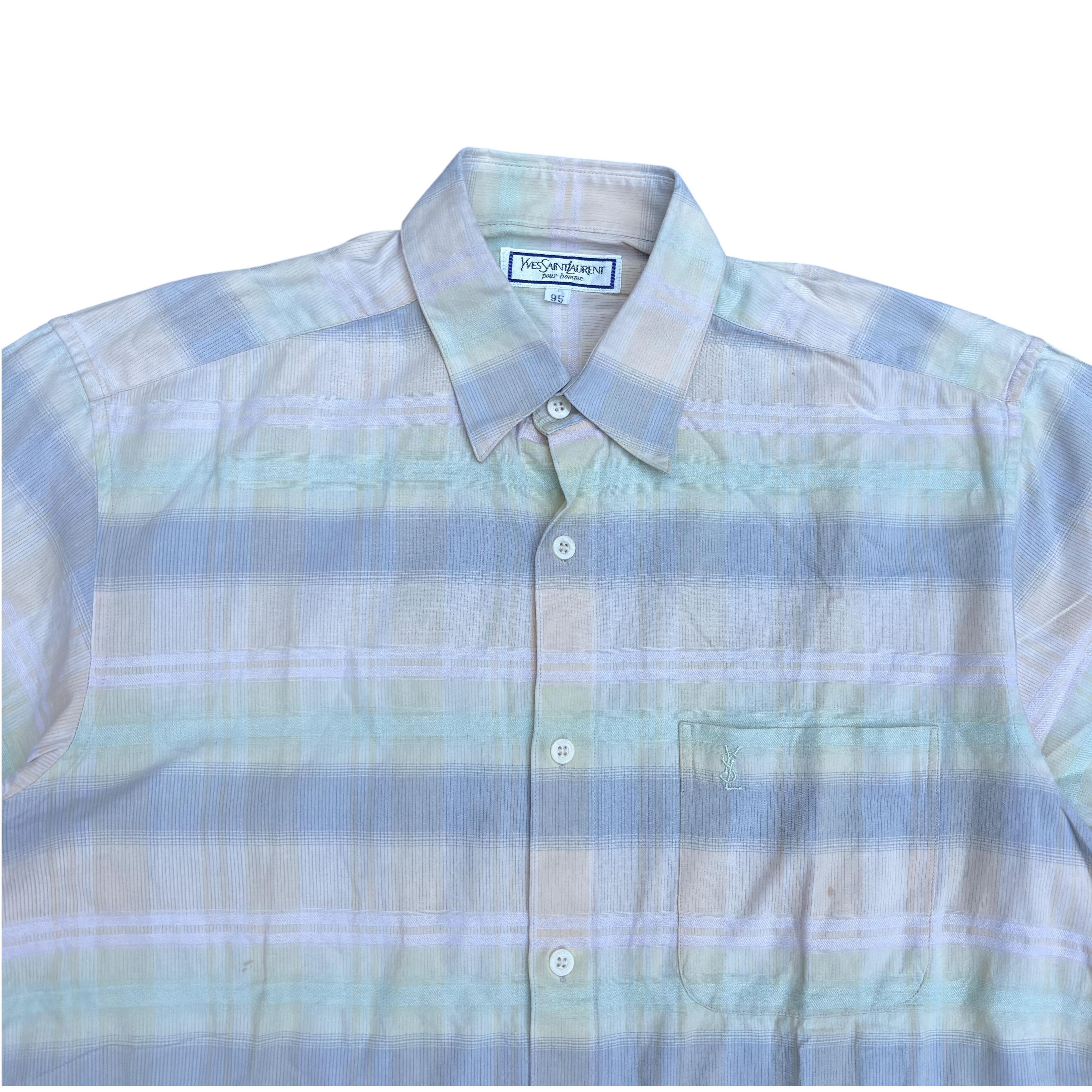 Yves Saint Laurent Yves Saint Laurent Pour Homme rainbow shirt Size US M / EU 48-50 / 2 - 3 Thumbnail
