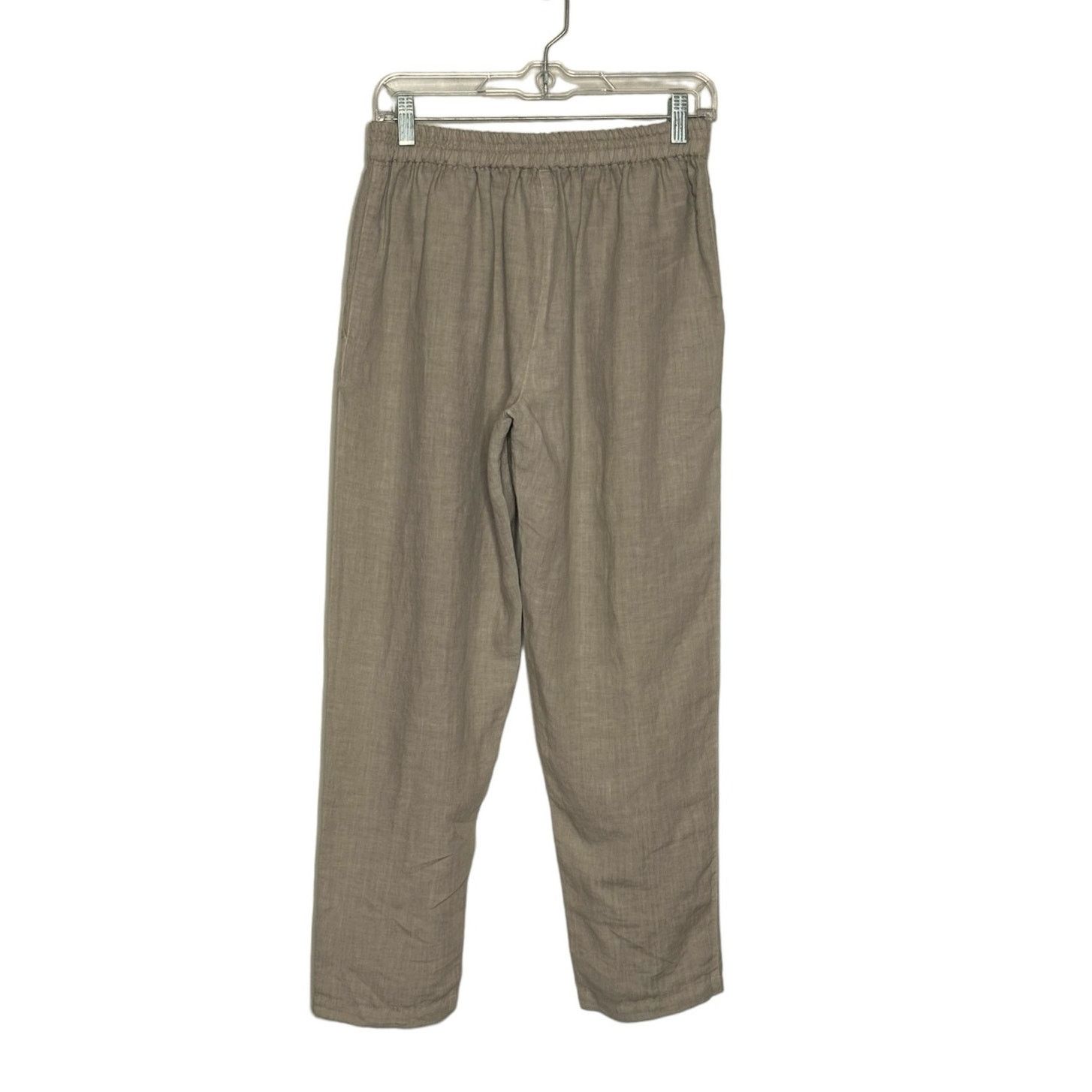 120% Lino 120 Lino beige linen pull on pants size 42 - Small Size 32" / US 10 / IT 46 - 2 Thumbnail