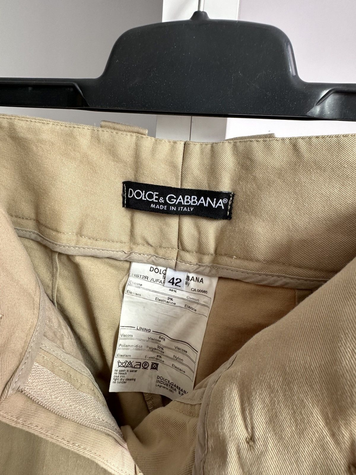 Dolce & Gabbana × Vintage Vintage Dolce&Gabbana Women's Beige Flare Size 28" / US 6 / IT 42 - 3 Thumbnail