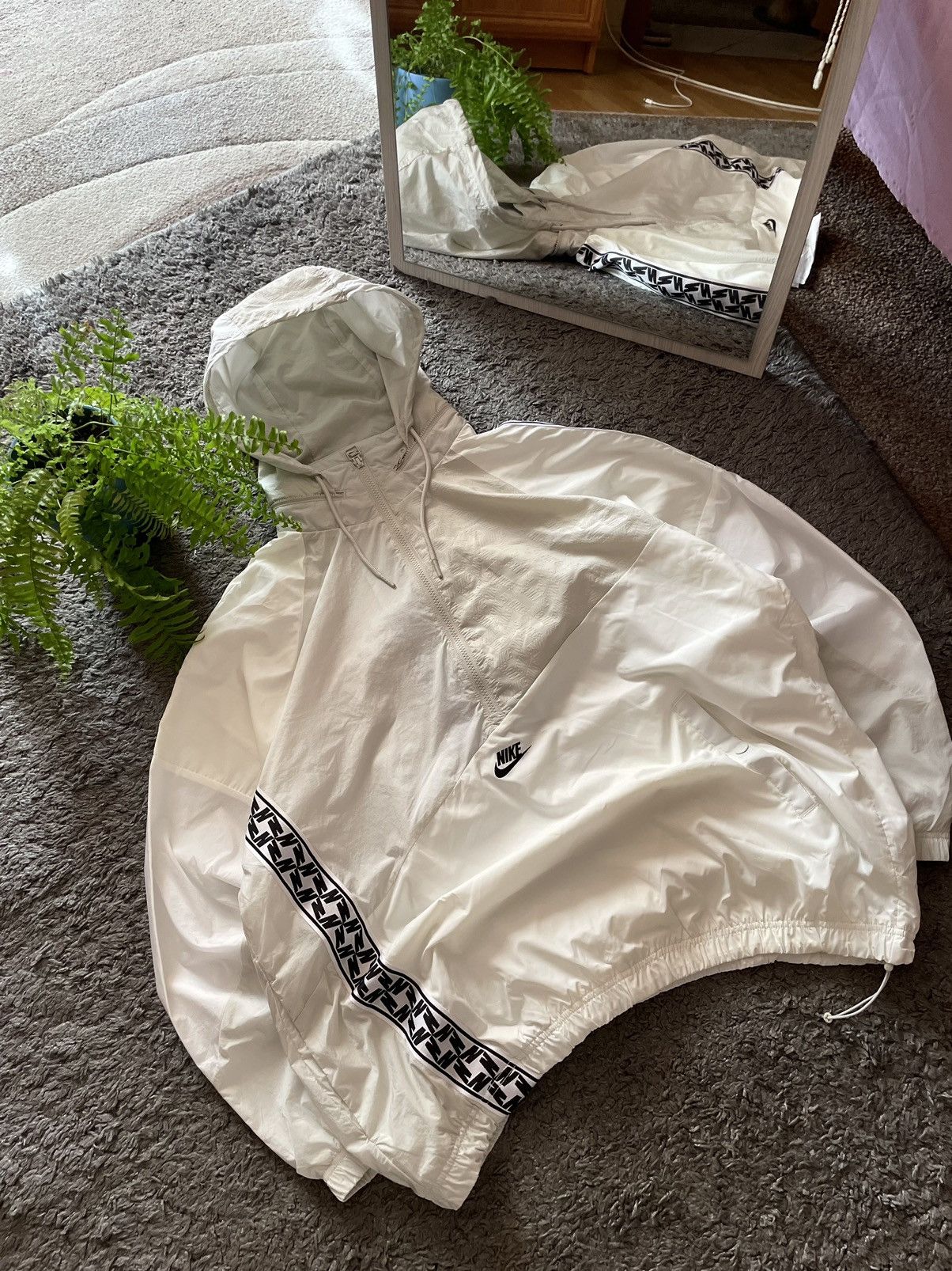 Nike × Vintage Nike Anorak Light Jacket Streetwear Oversize Big Logo Rare Size US L / EU 52-54 / 3 - 13 Thumbnail