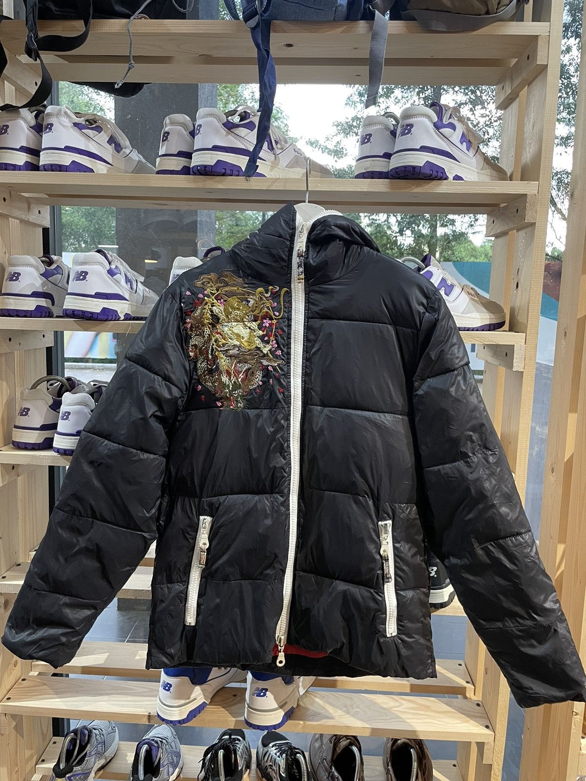 Japanese Brand Vintage souvenir embroidered Koi Fish Puffer Jacket Size US M / EU 48-50 / 2 - 6 Thumbnail