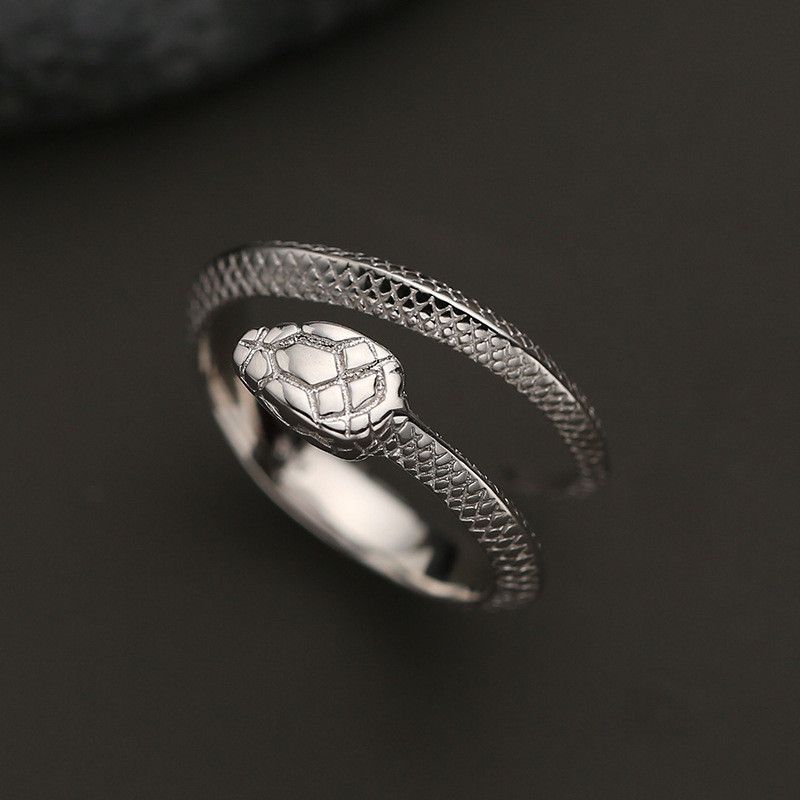 VIBE Men's Retro Hip-Hop Snake Index Finger Ring Size ONE SIZE - 3 Thumbnail