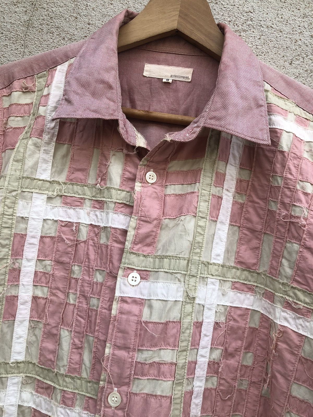 Japanese Brand AD2002 a:rincomplet. Japanese Pacthwork Button Shirt Size US M / EU 48-50 / 2 - 6 Thumbnail