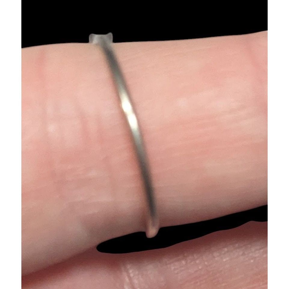 Other Simple Elegant Rhinestone Line Silver Tone Ring Size 8 1/4 Size ONE SIZE - 6 Thumbnail