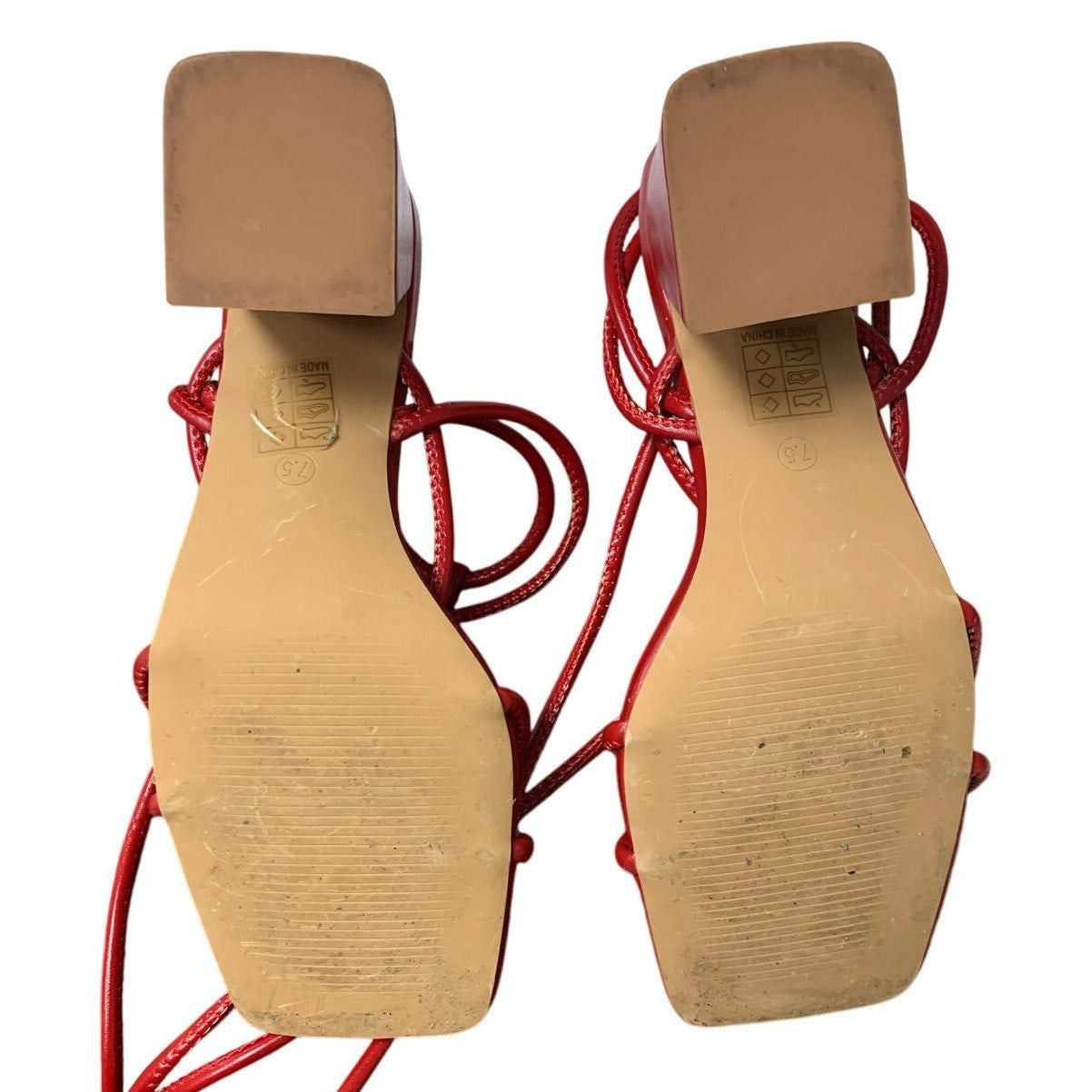Other Shoe'N Tale Red Gladiator Lace-Up Sandals, Size 7.5 Size US 7.5 / IT 37.5 - 7 Thumbnail
