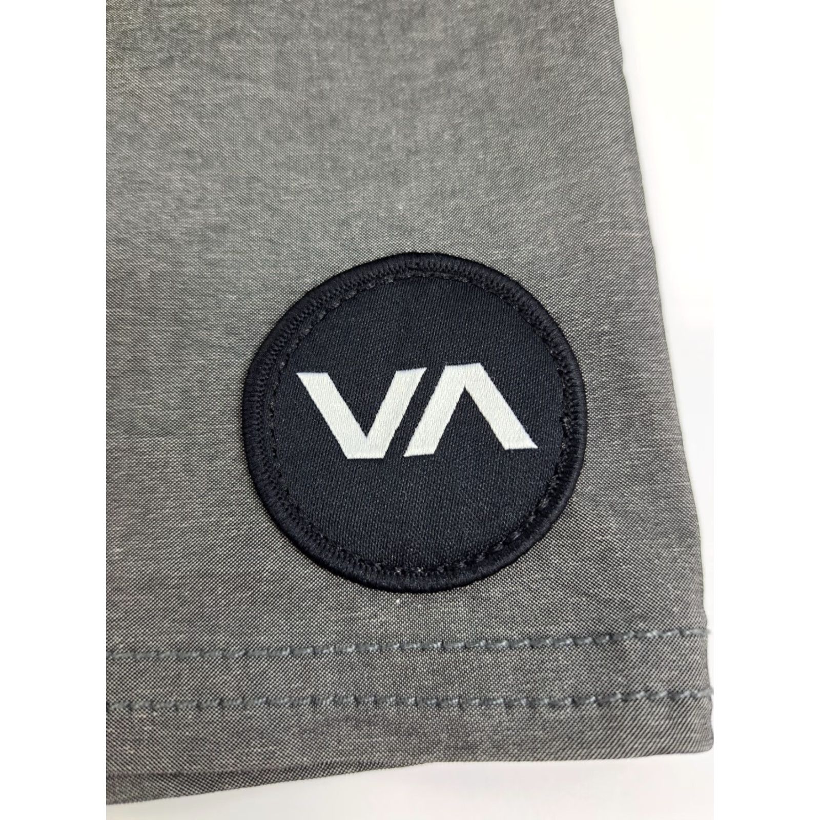 RVCA RVCA Men Striped Board Shorts Front Zipper 29 Grey Pink Blue Multicolor Beach Quick Dry Pockets Drawstring Back Pocket Surfing Adult Mens Size US 29 - 3 Thumbnail