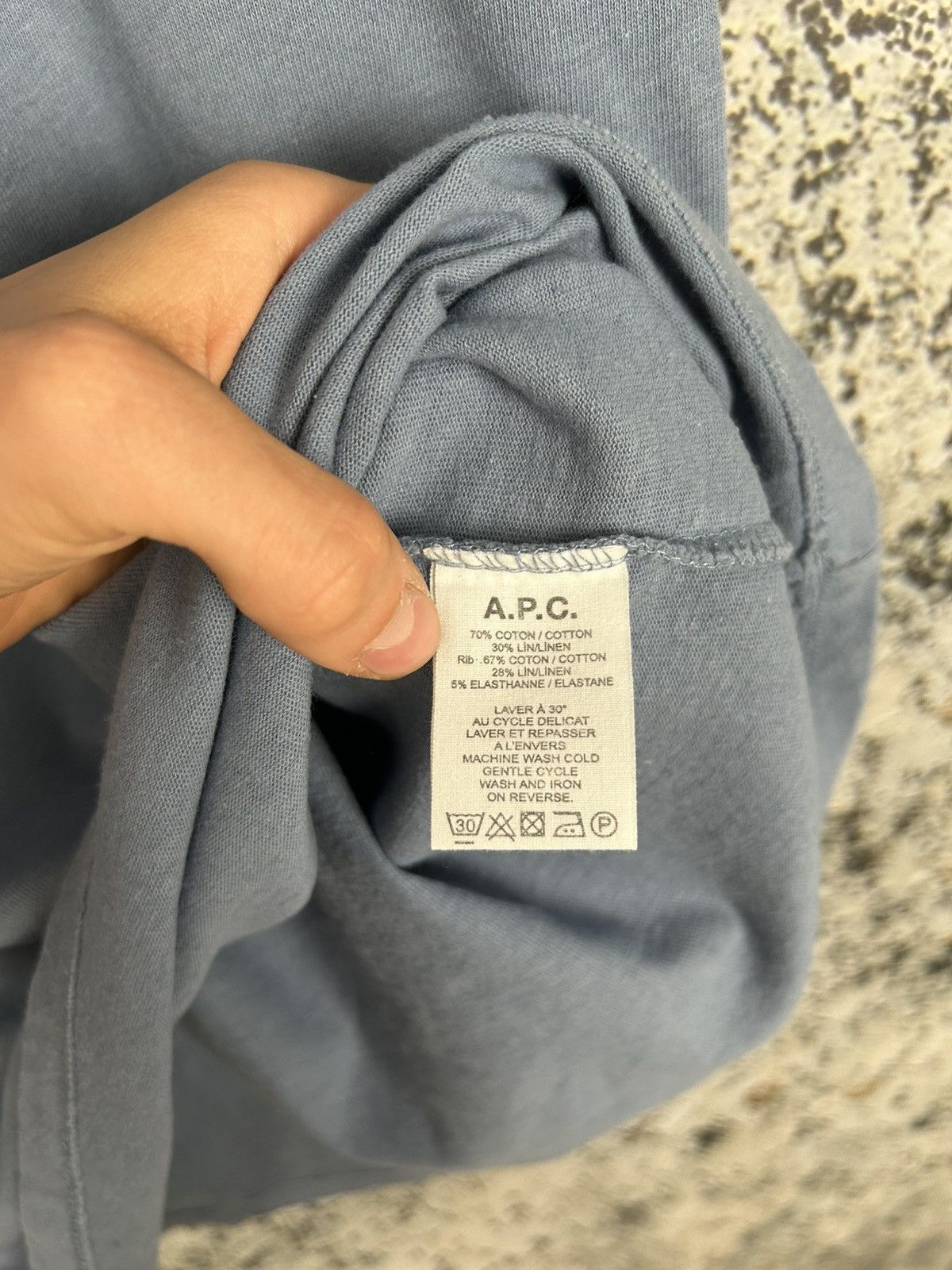 A.P.C. A.P.C. Paris Blue Blank Basic Tee Premium Streetwear Vintage Size US M / EU 48-50 / 2 - 5 Thumbnail