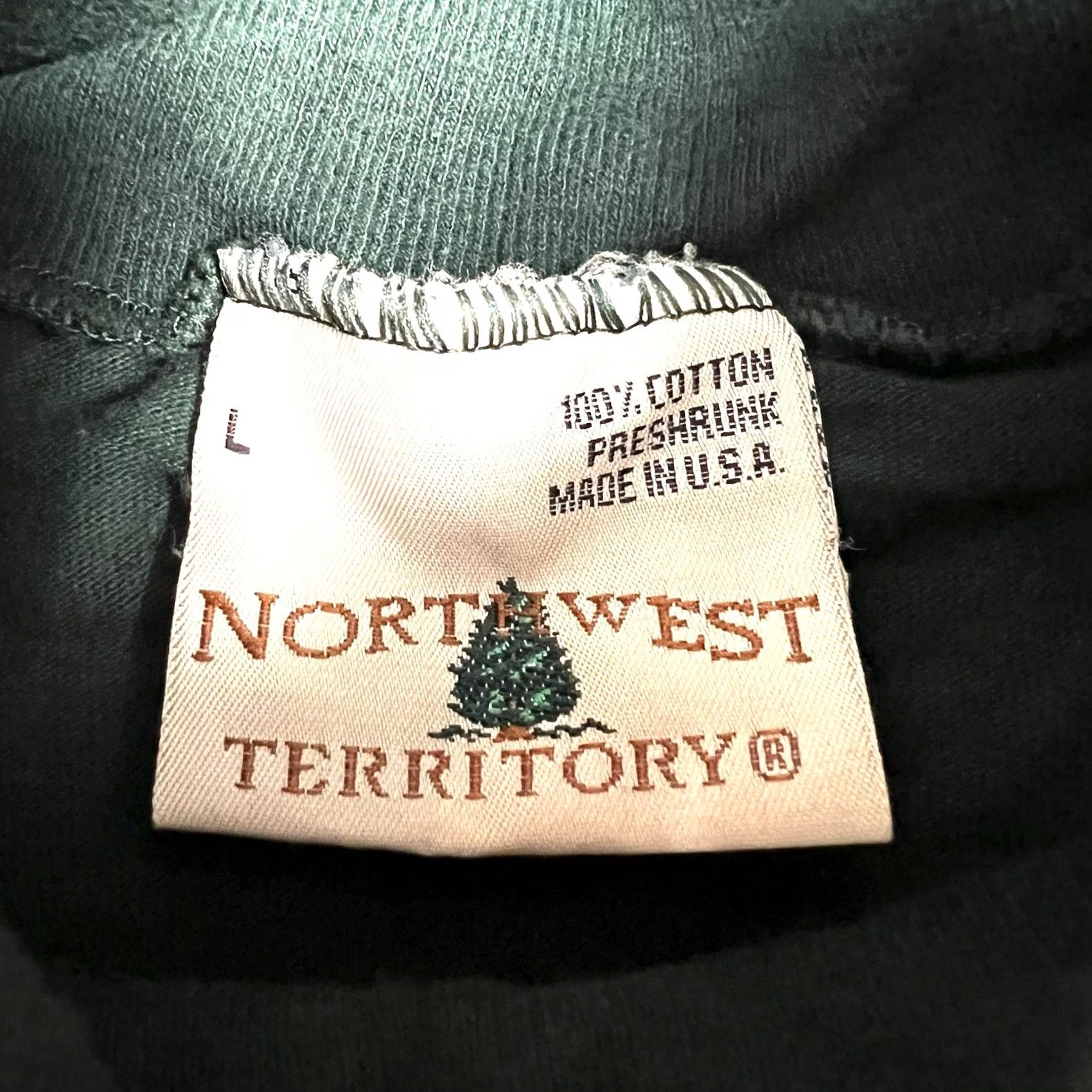 Vintage VINTAGE Northwest Territory Turtleneck Men Large Green 100% Cotton 90s Stretch Fit USA Shirt Men Size US L / EU 52-54 / 3 - 2 Thumbnail