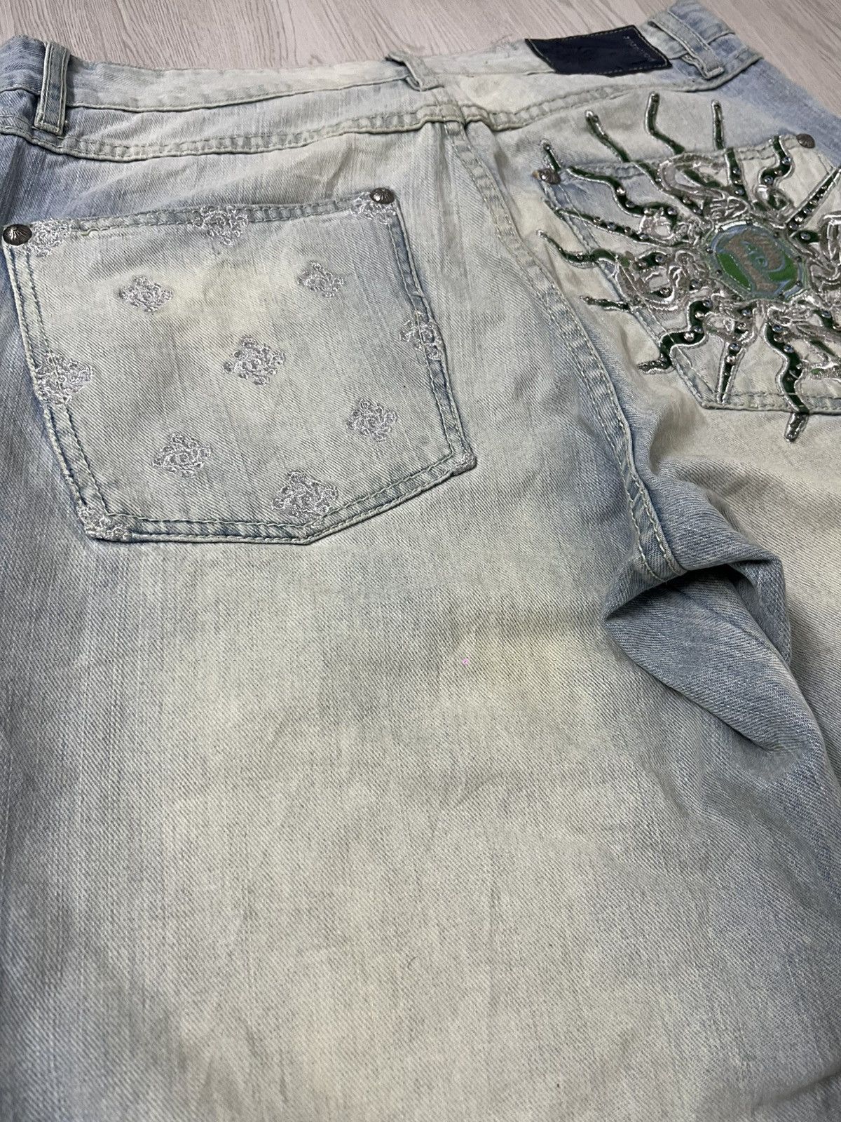 Pelle Pelle Vintage Y2k Pelle Pelle Dragon Embroidery Baggy Jeans Size US 36 / EU 52 - 3 Thumbnail