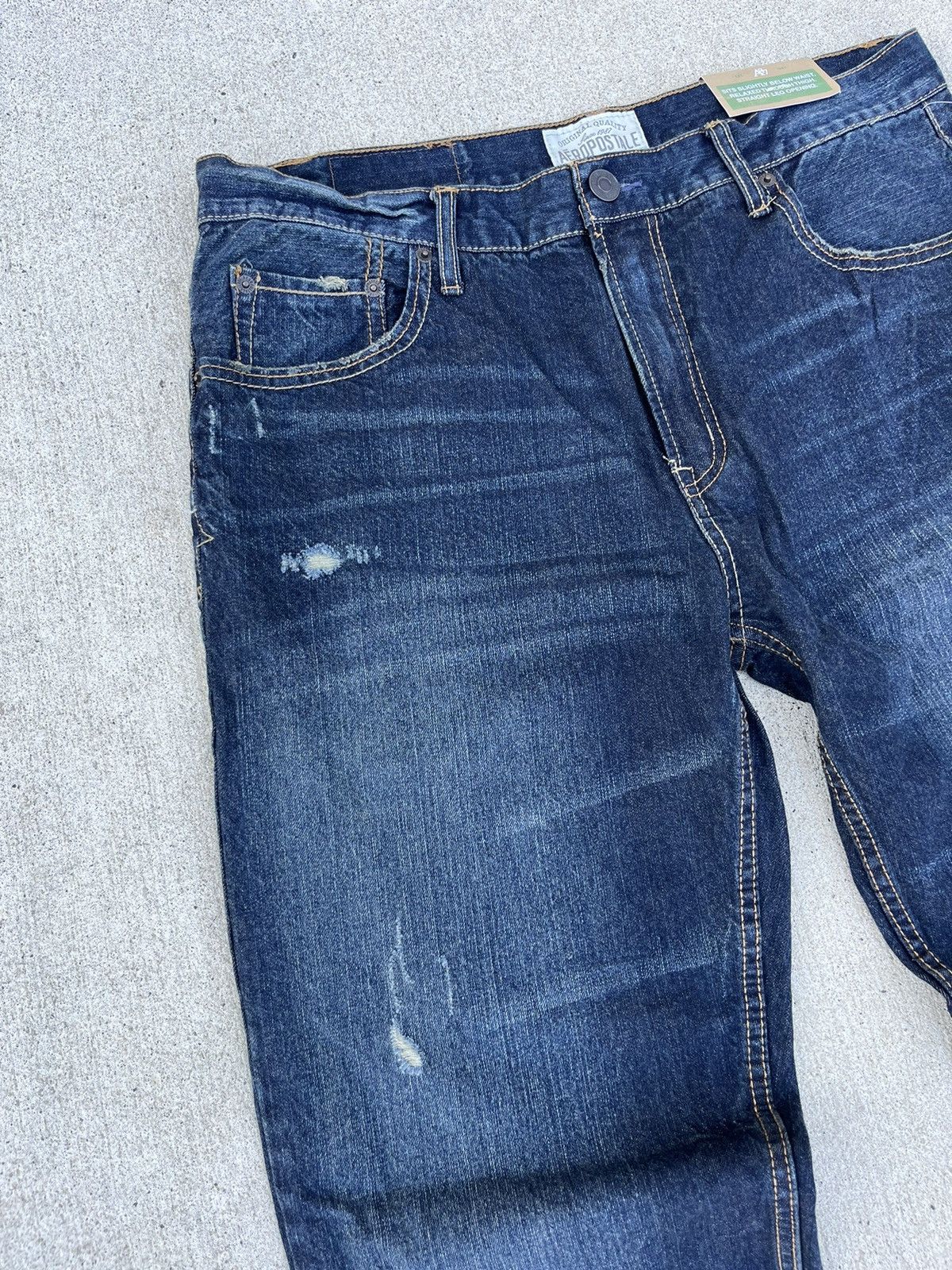 Aeropostale × JNCO × Vintage NEW Crazy Aeropostale Essex Straight Jeans Size US 36 / EU 52 - 2 Thumbnail