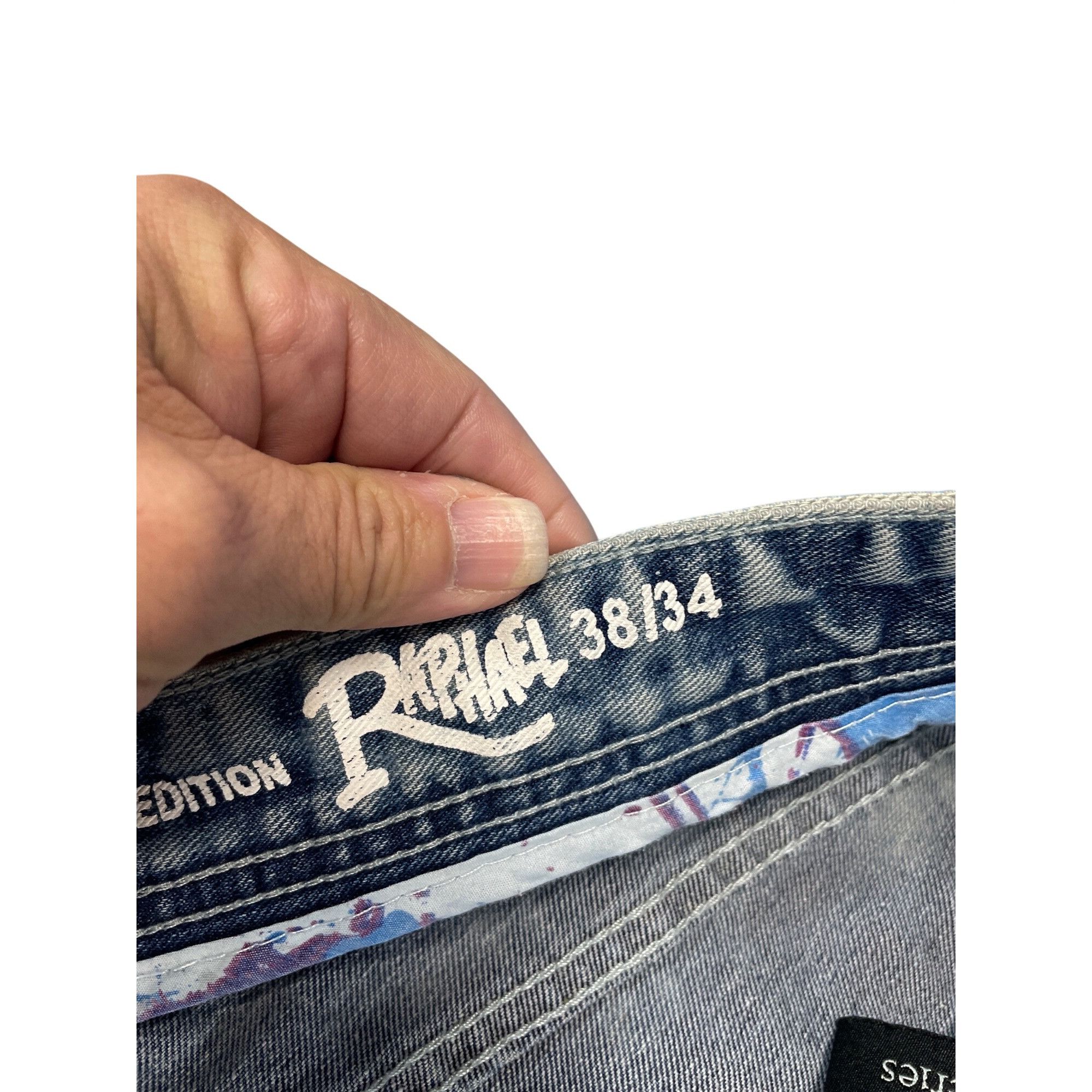 Jordan Craig Jordan Craig Artisan mens blue grunge distressed jeans 38/34 Size US 38 / EU 54 - 9 Thumbnail