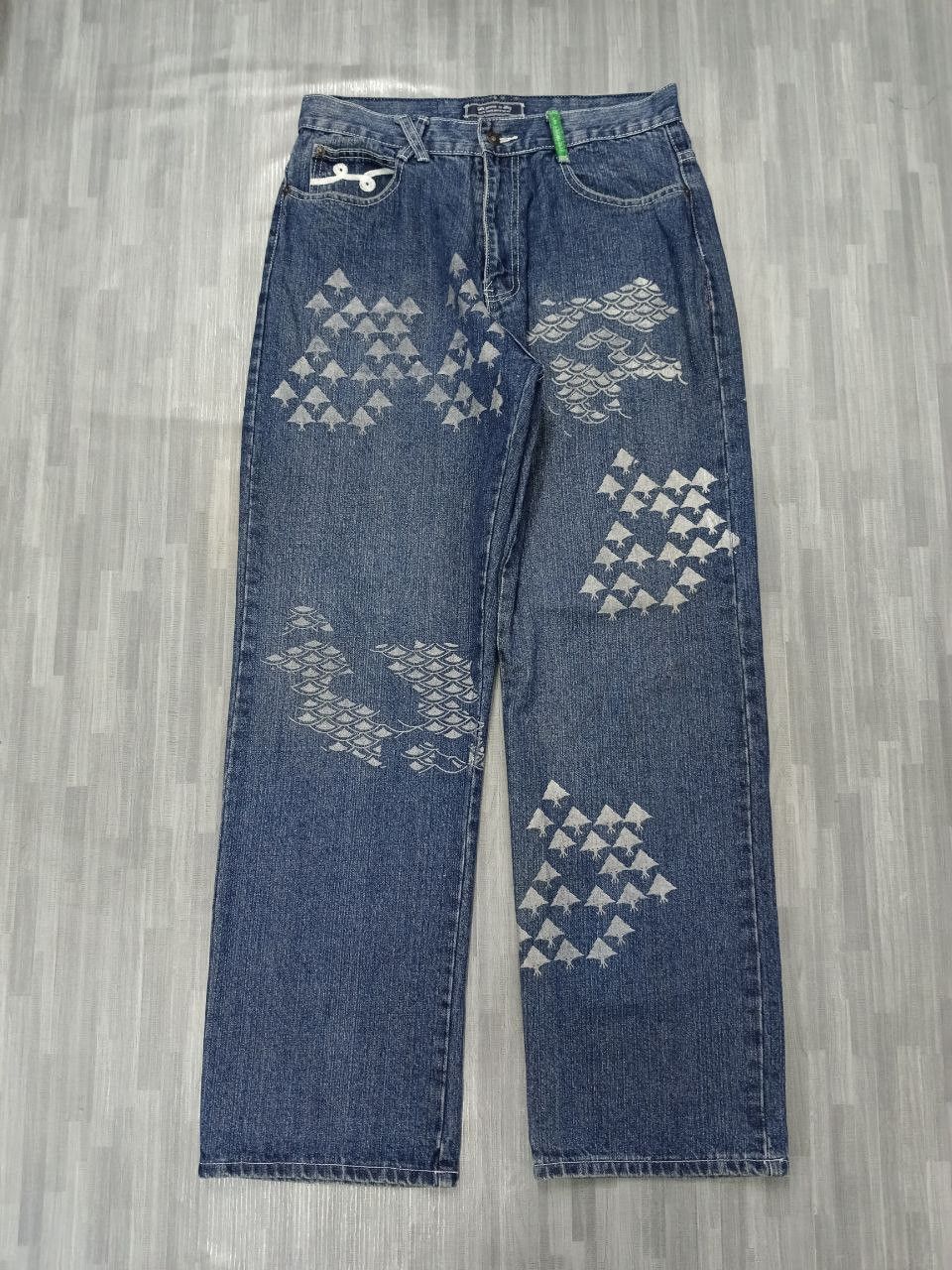 Vintage WIDE PANTS VINTAGE Y2K TREE CHRISTMAS ING DENIM PANTS Size US 31 - 2 Thumbnail